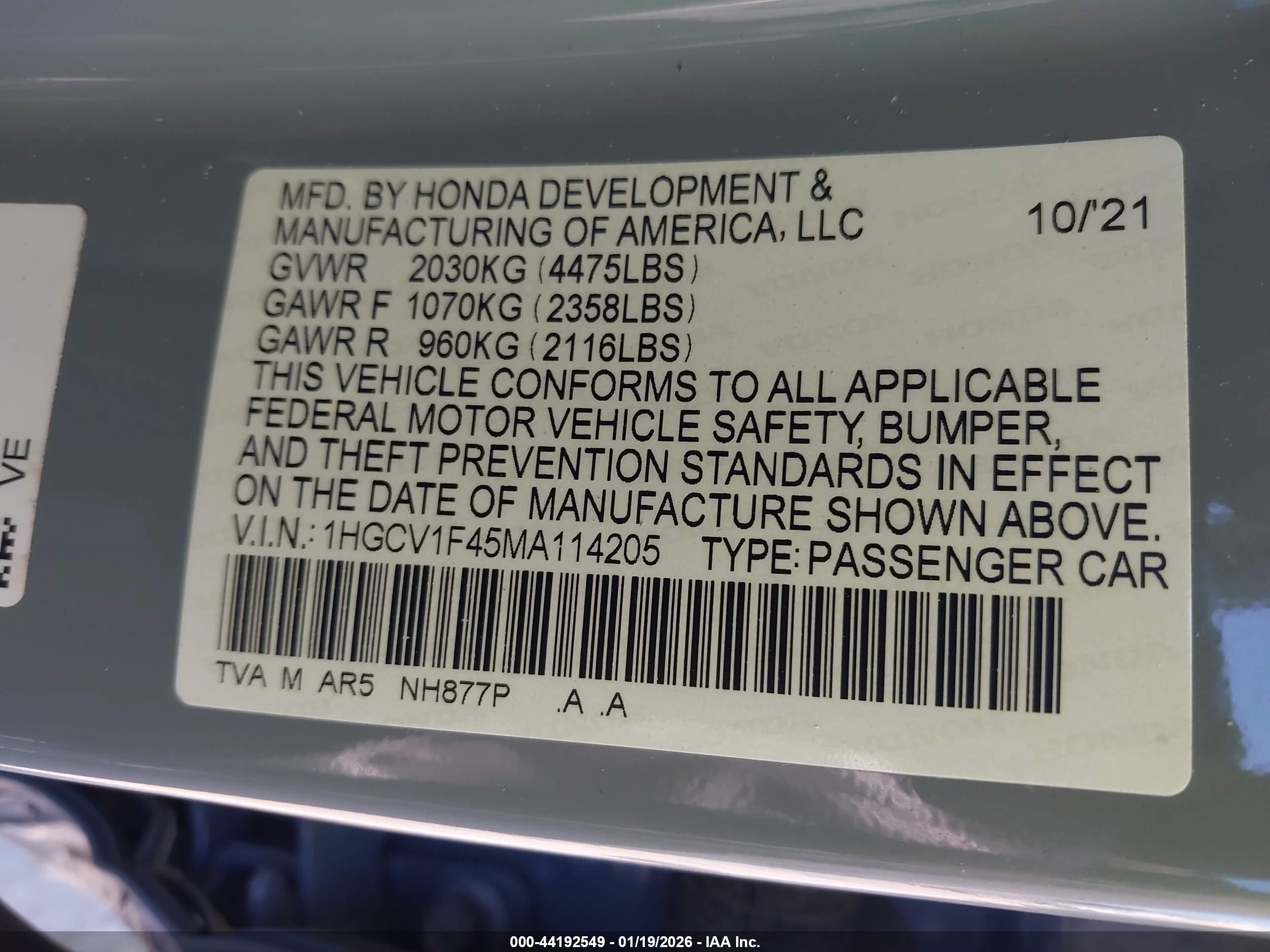 HONDA ACCORD image 9