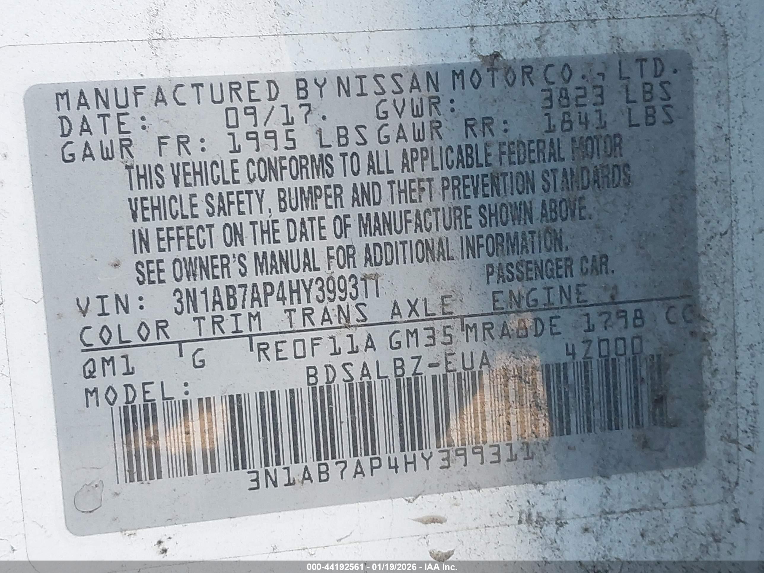 NISSAN SENTRA image 9