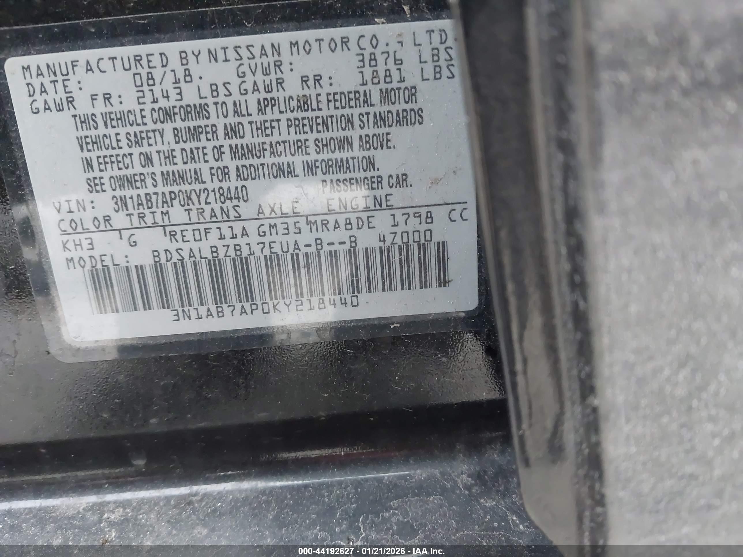 NISSAN SENTRA image 9