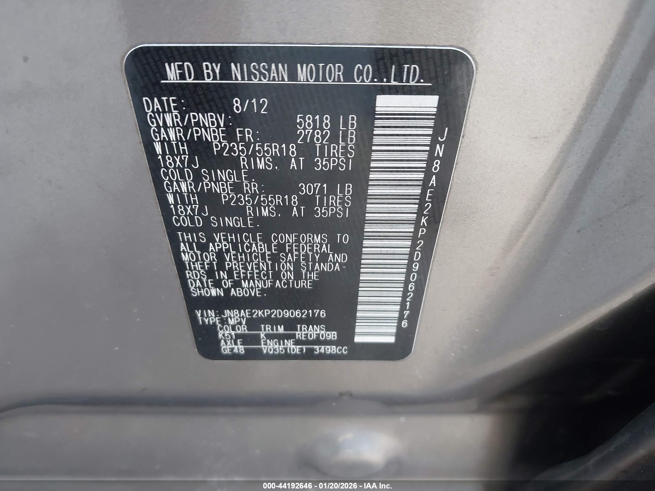NISSAN QUEST image 9