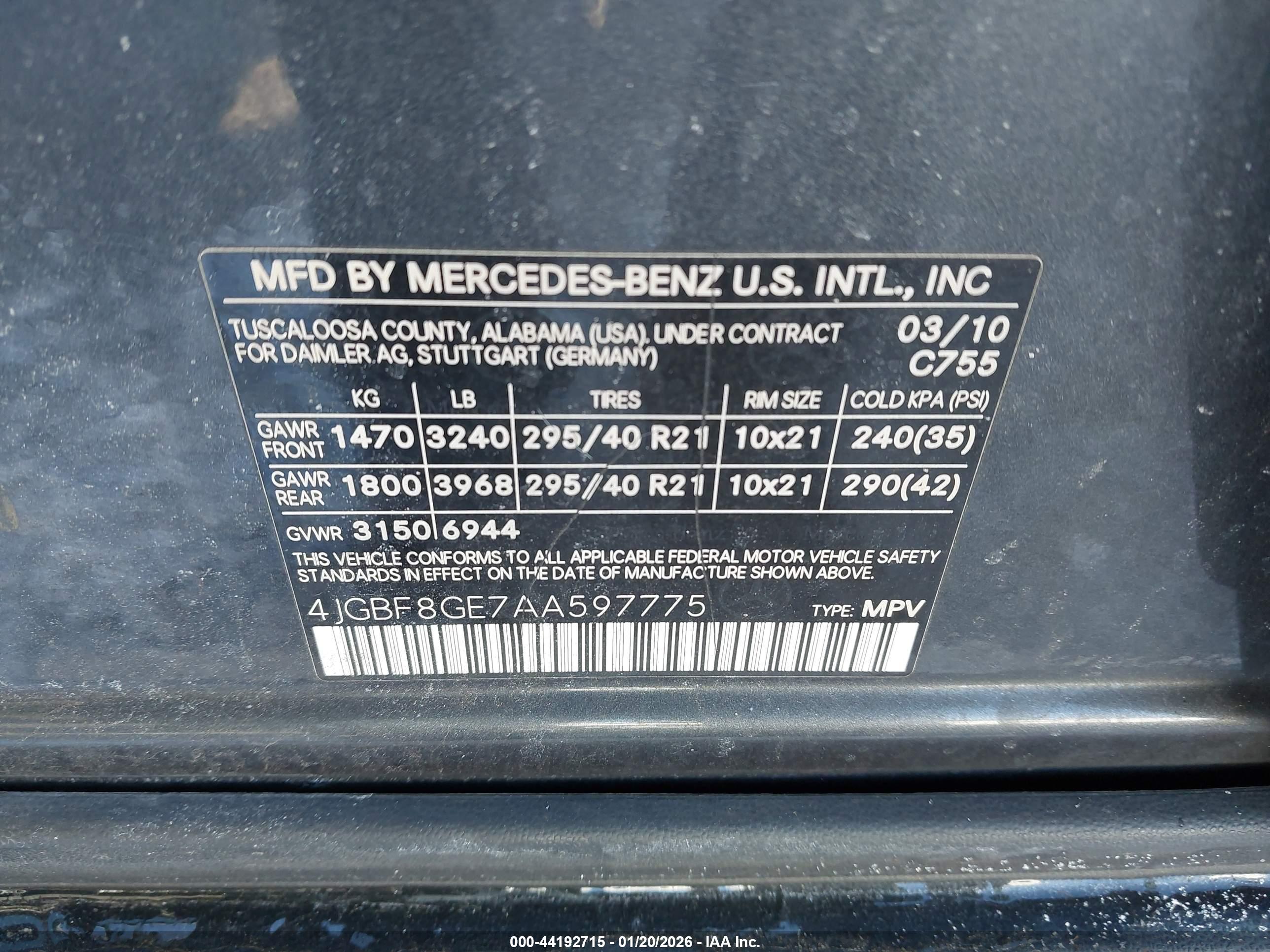 MERCEDES-BENZ GL image 9