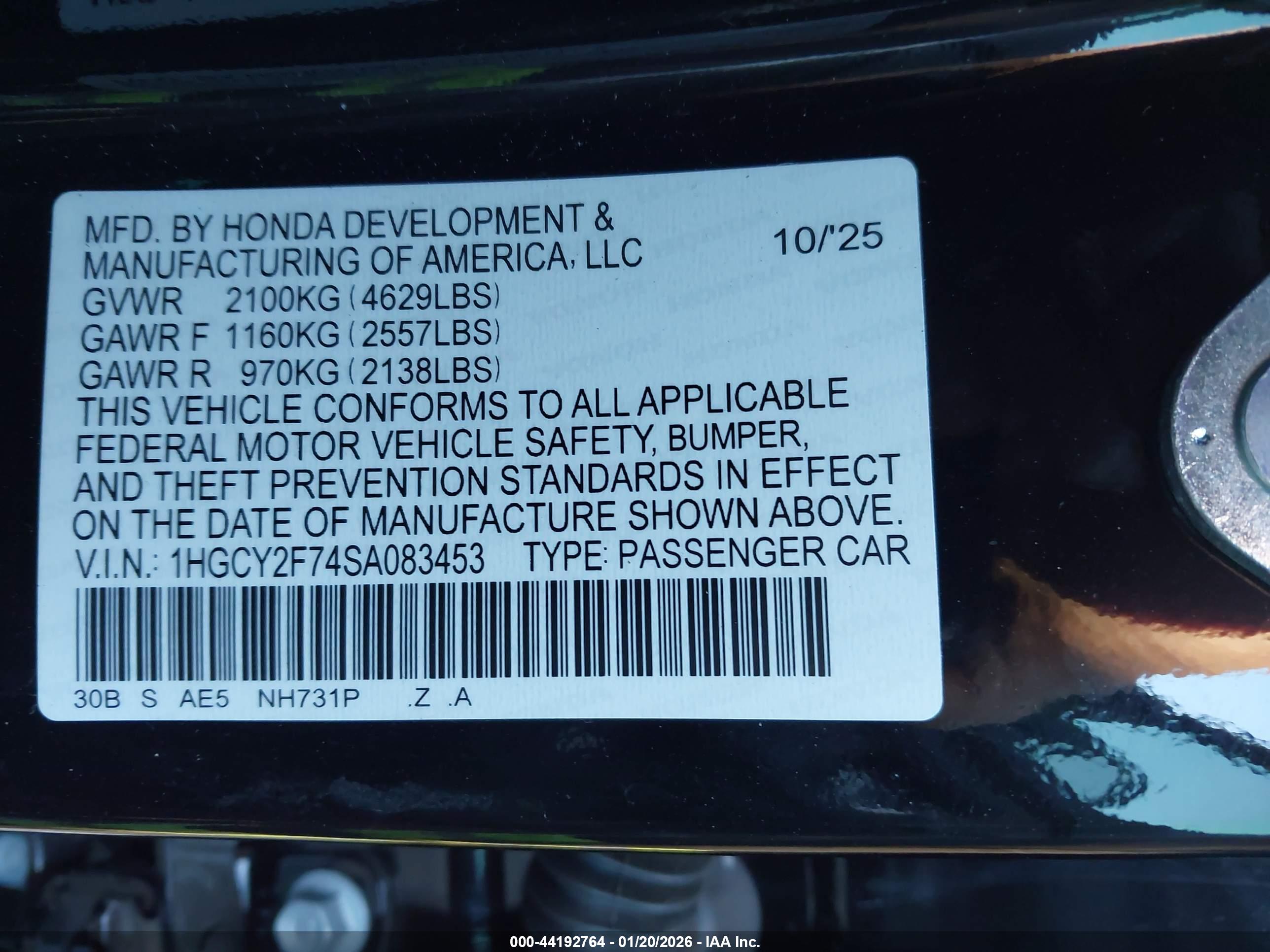 HONDA ACCORD image 9