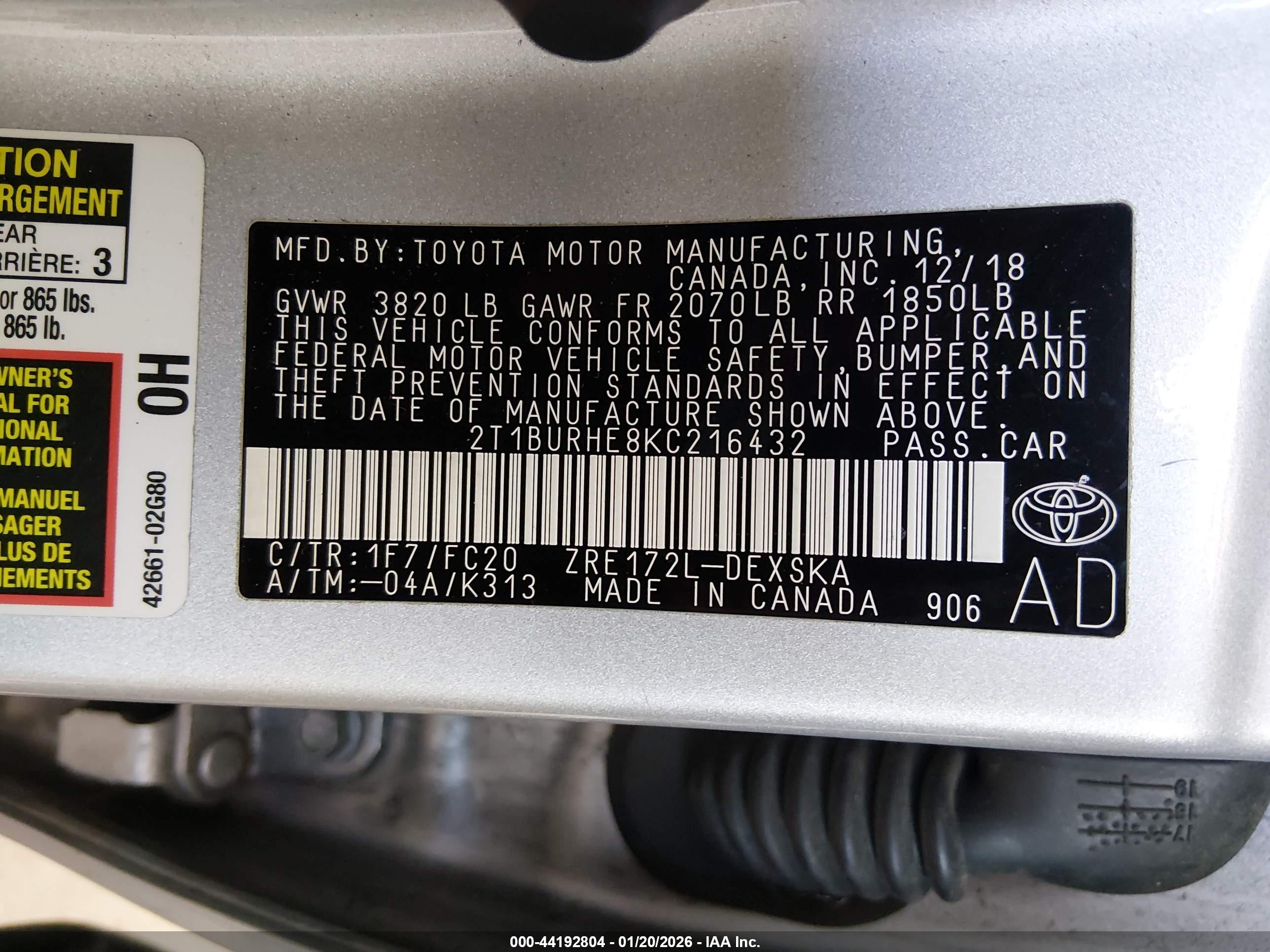 TOYOTA COROLLA image 9