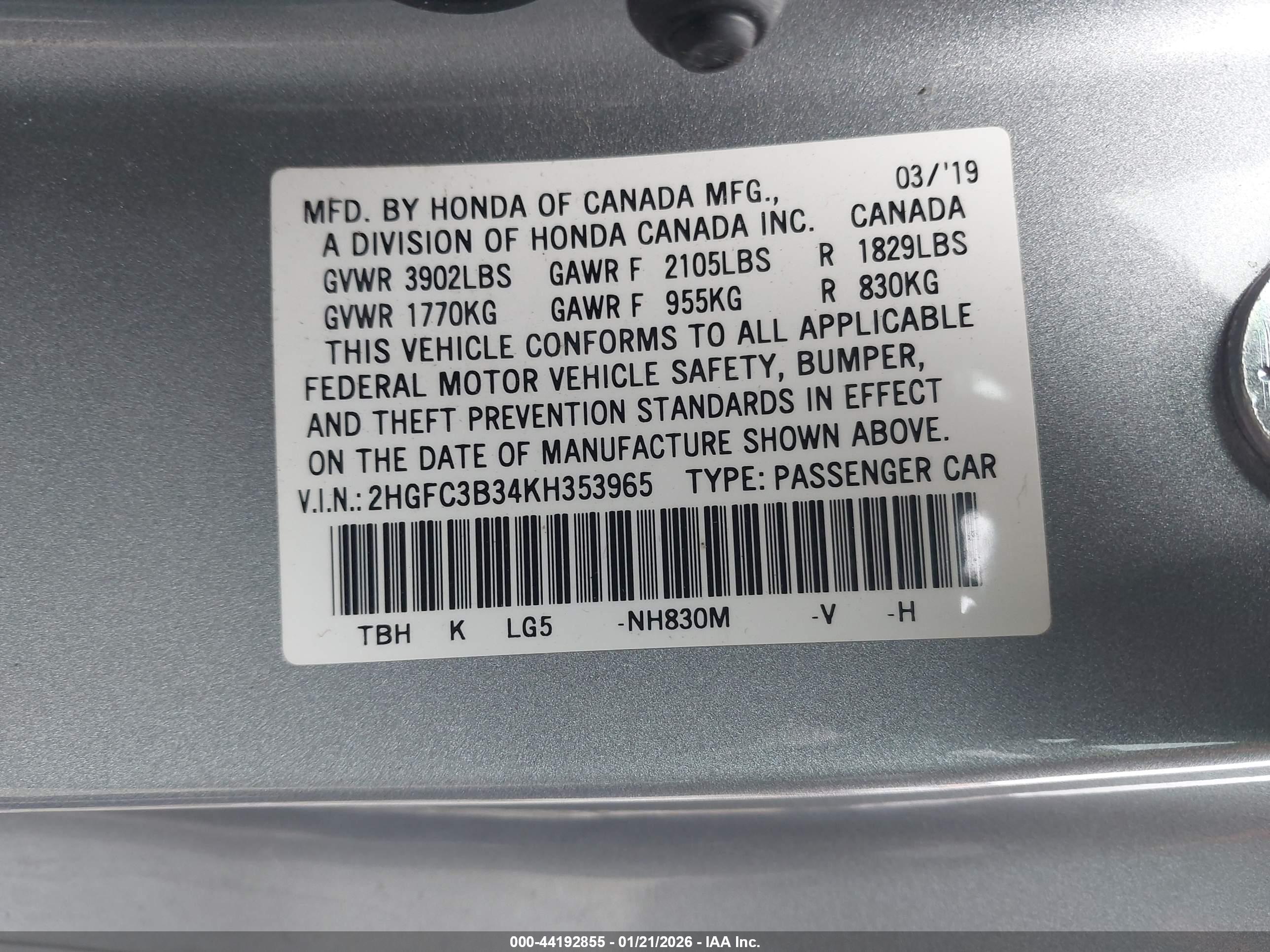 HONDA CIVIC image 9