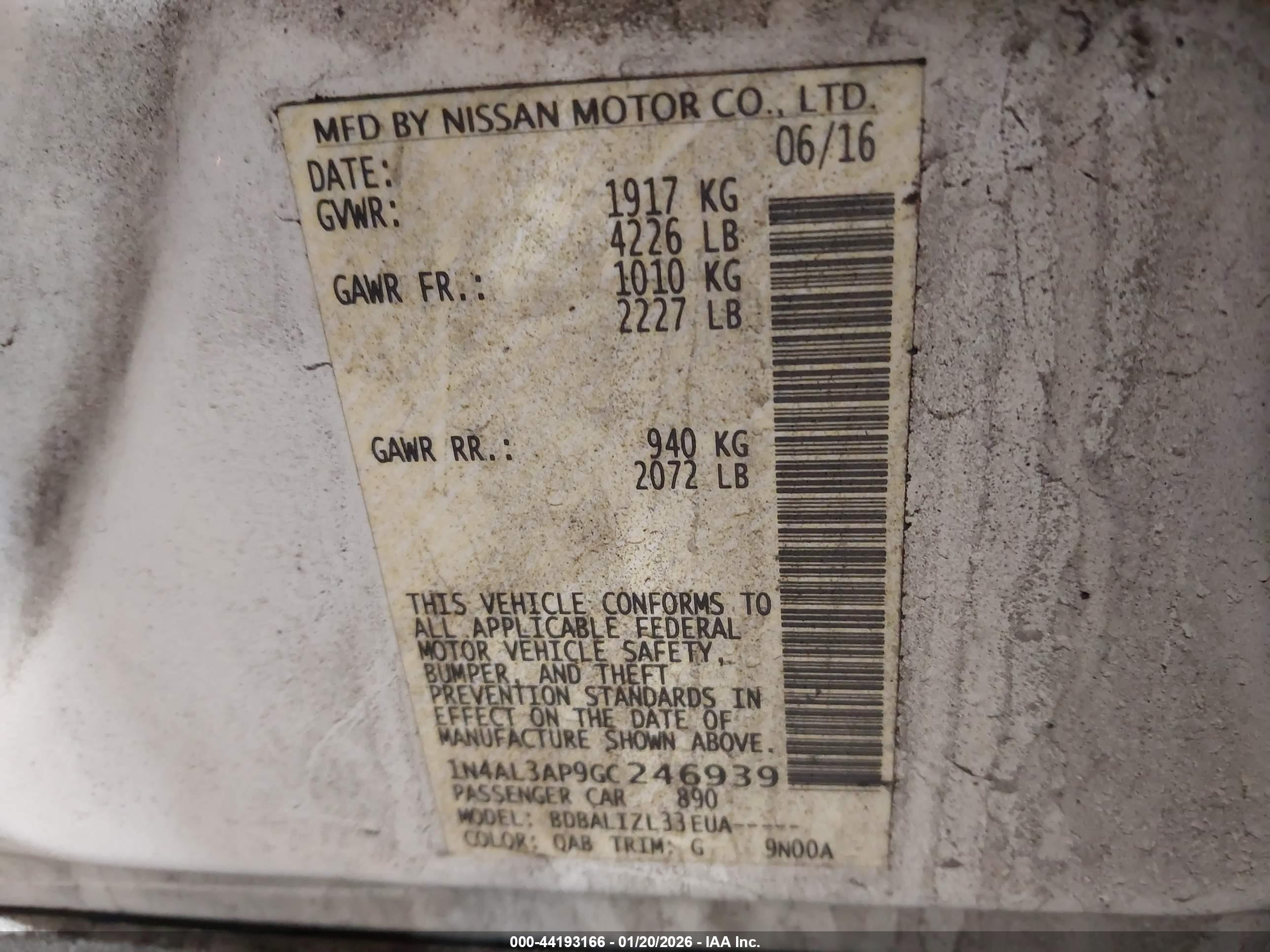 NISSAN ALTIMA image 9