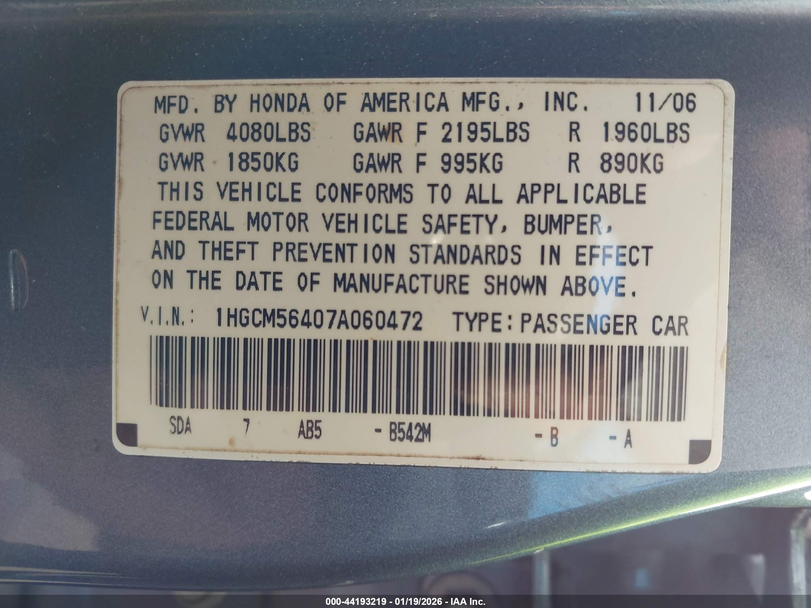 HONDA ACCORD image 9