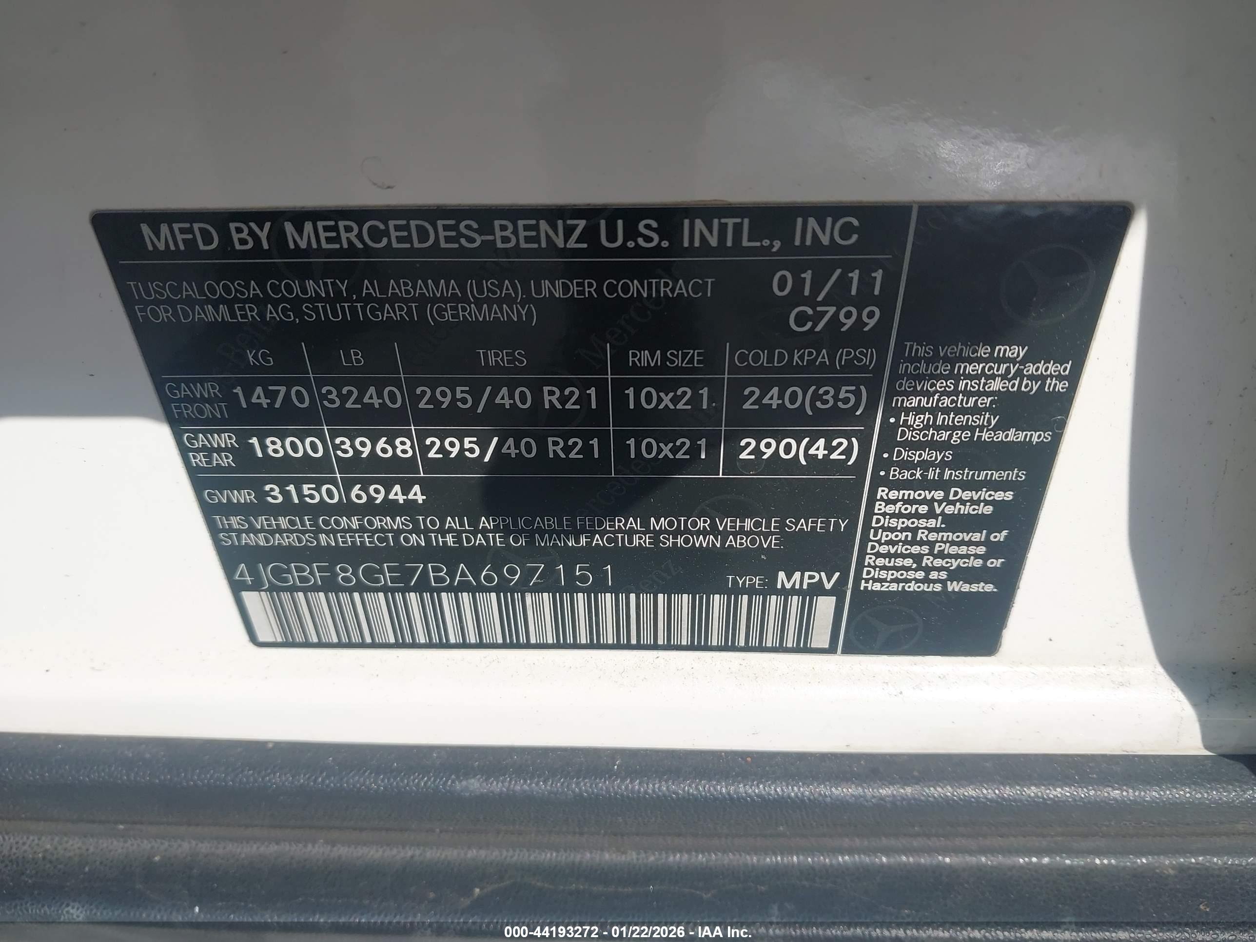 MERCEDES-BENZ GL image 9