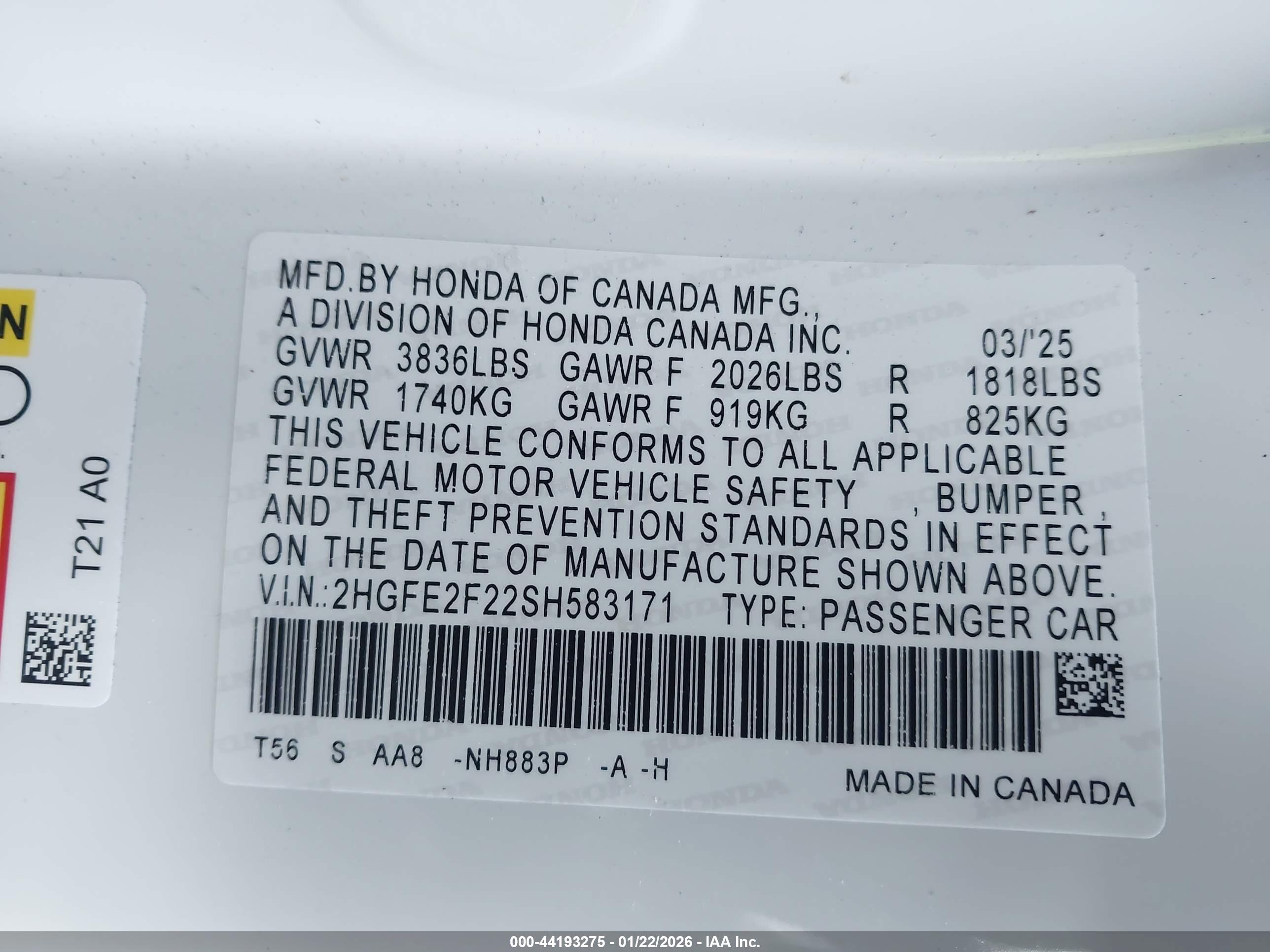 HONDA CIVIC image 9