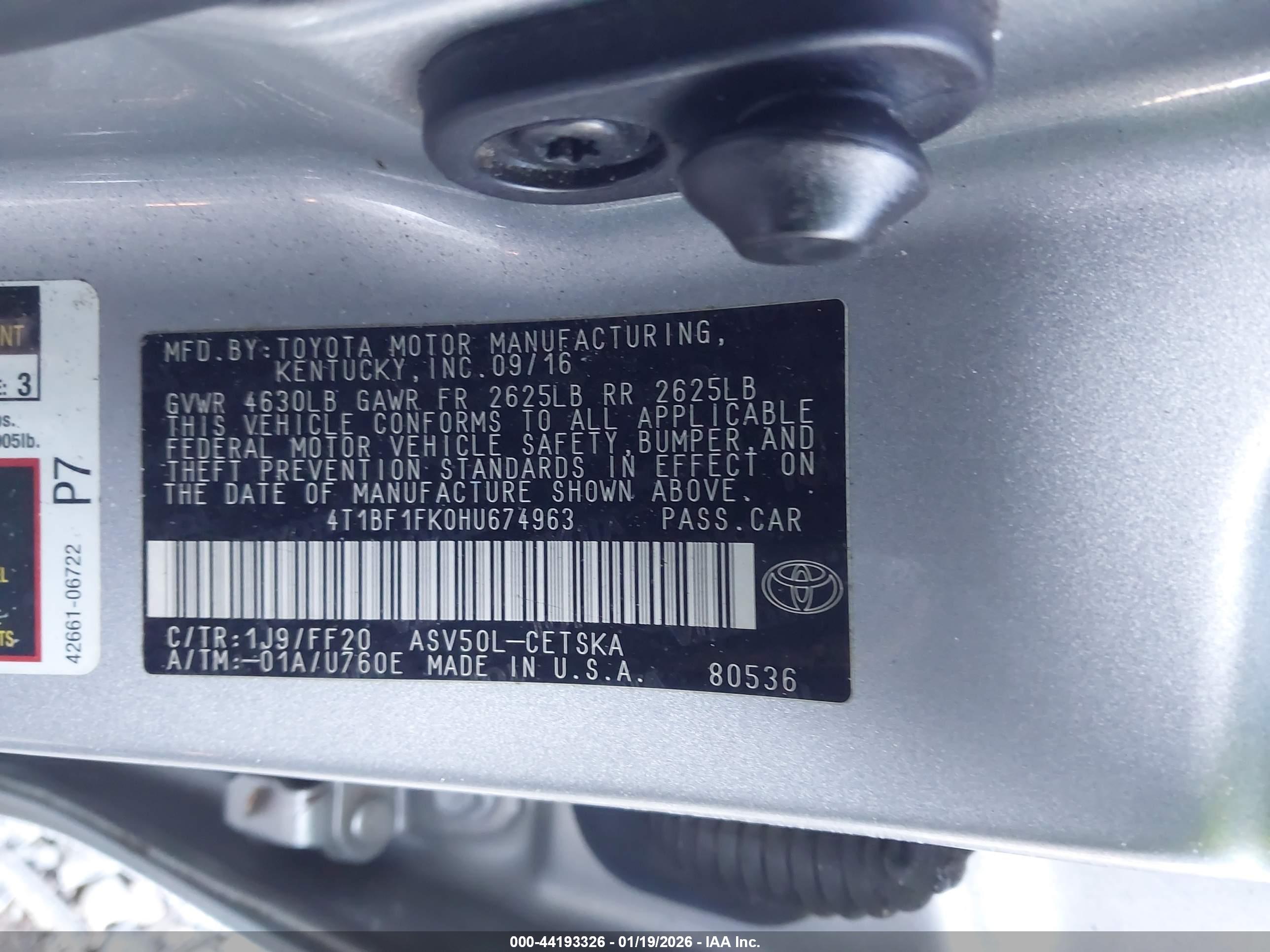 TOYOTA CAMRY image 9