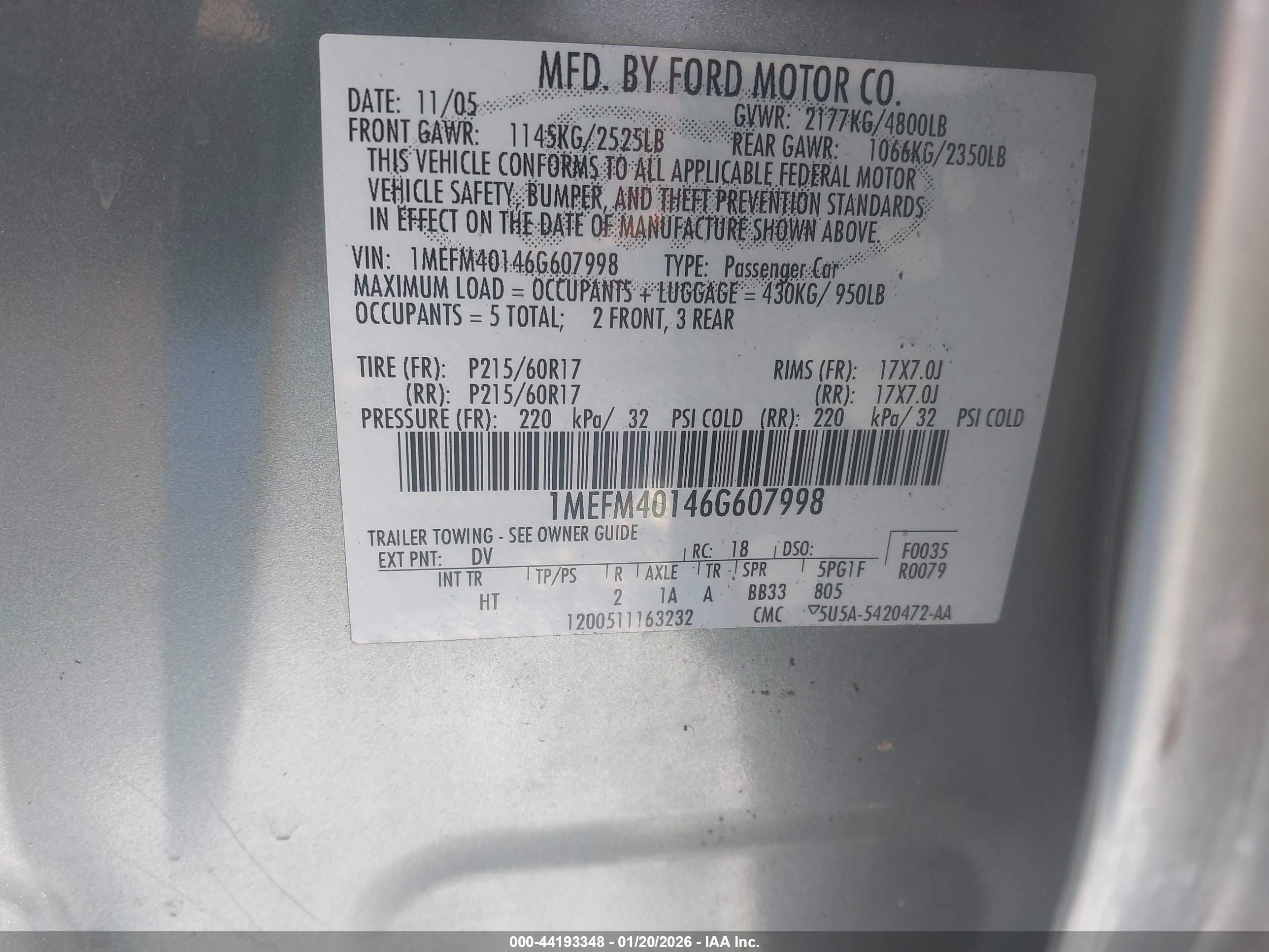 MERCURY MONTEGO image 9