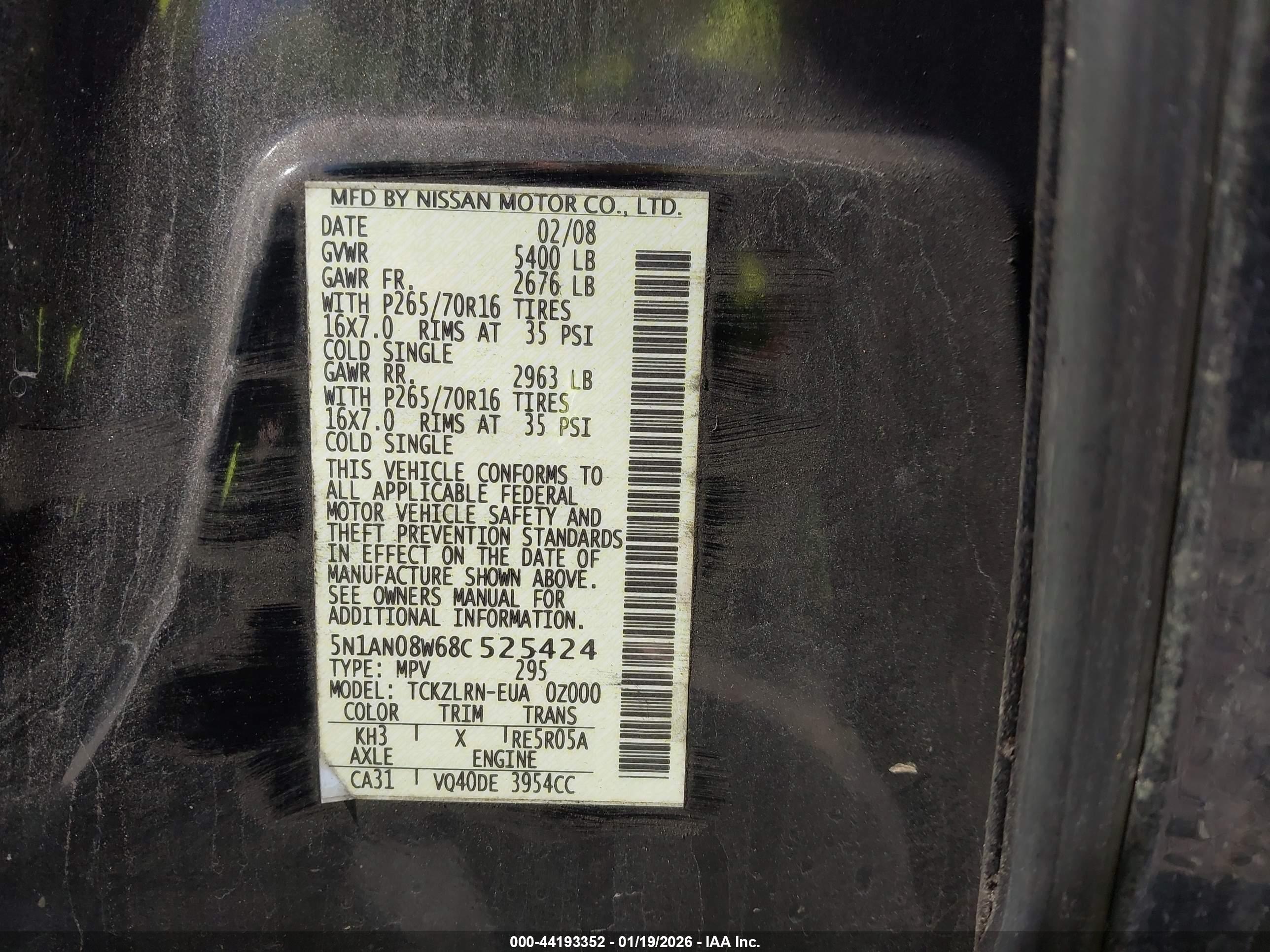 NISSAN XTERRA image 9