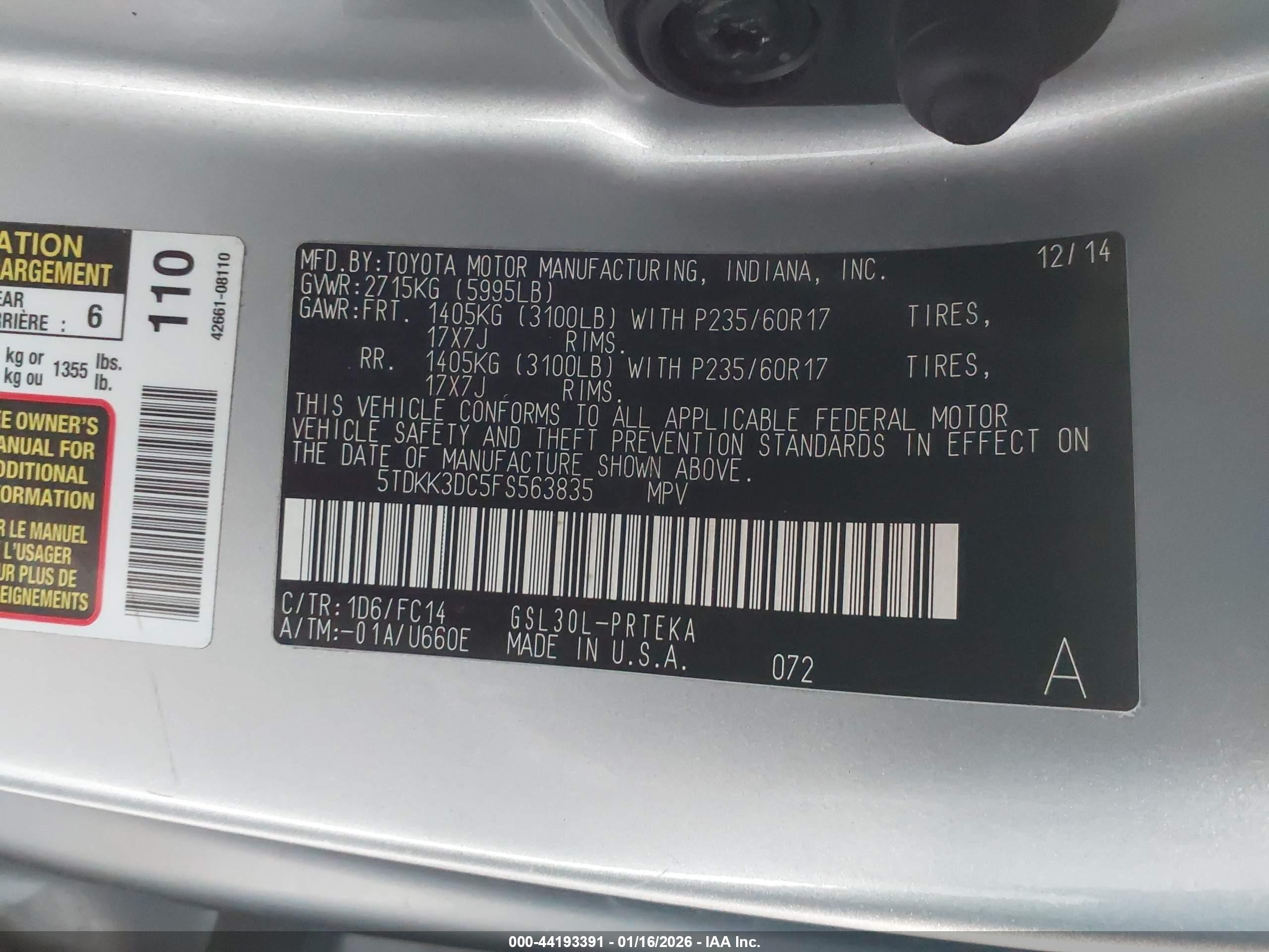 TOYOTA SIENNA image 9