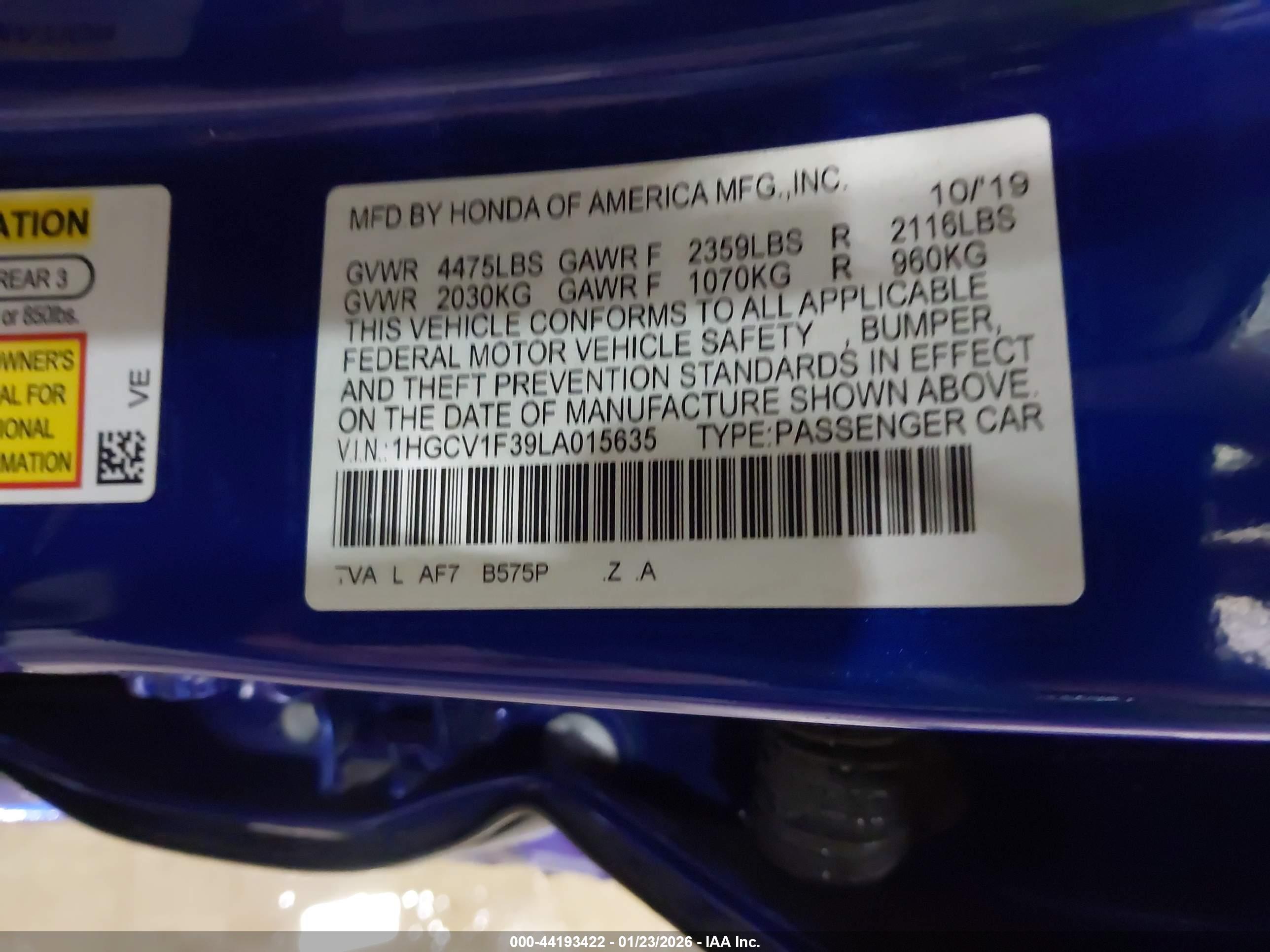 HONDA ACCORD image 9