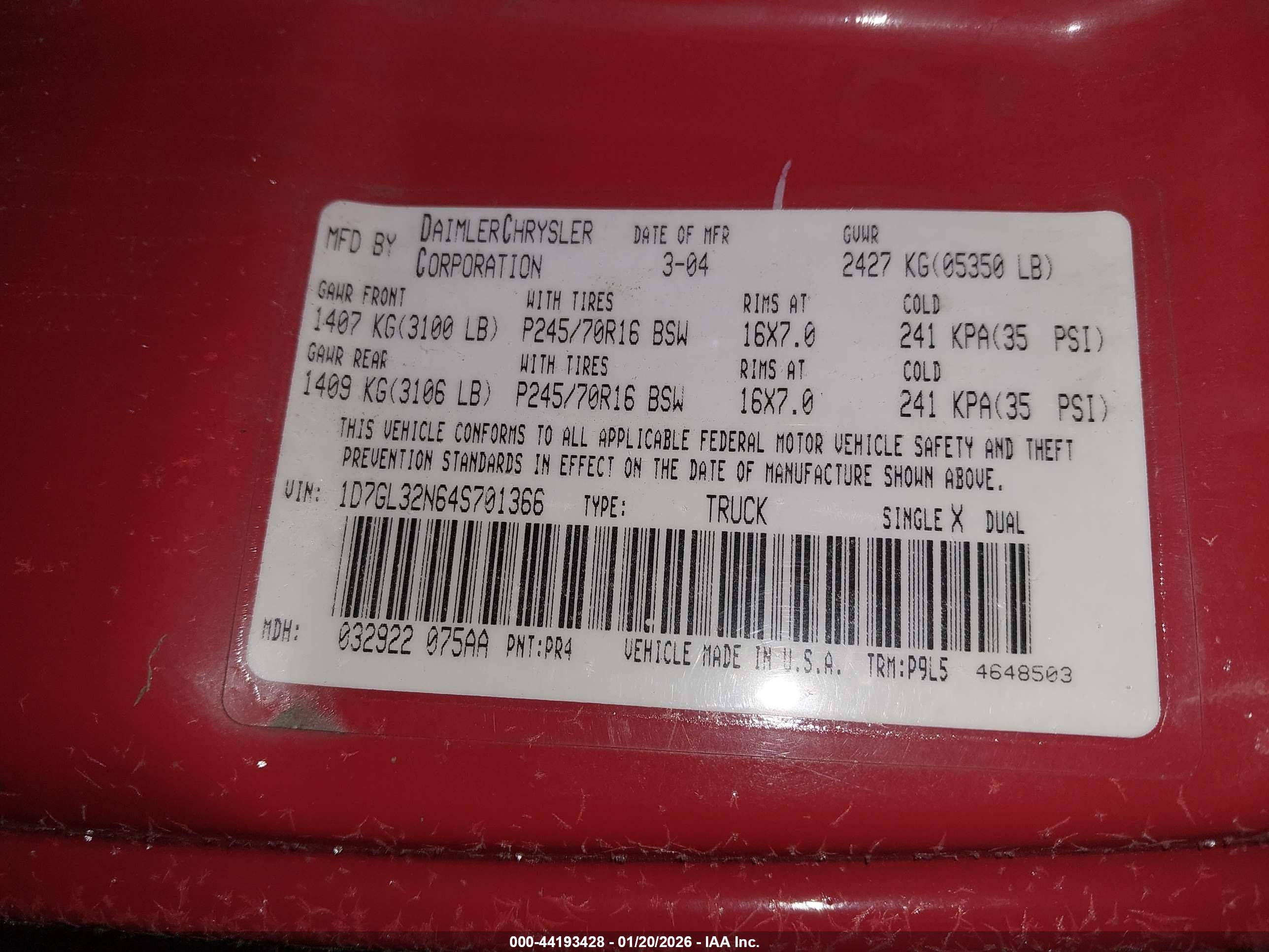 DODGE DAKOTA image 9