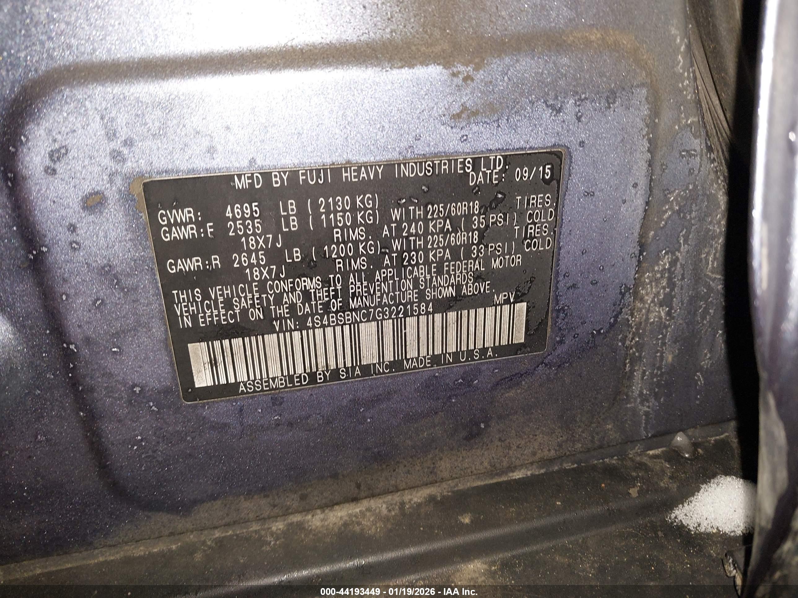 SUBARU OUTBACK image 9