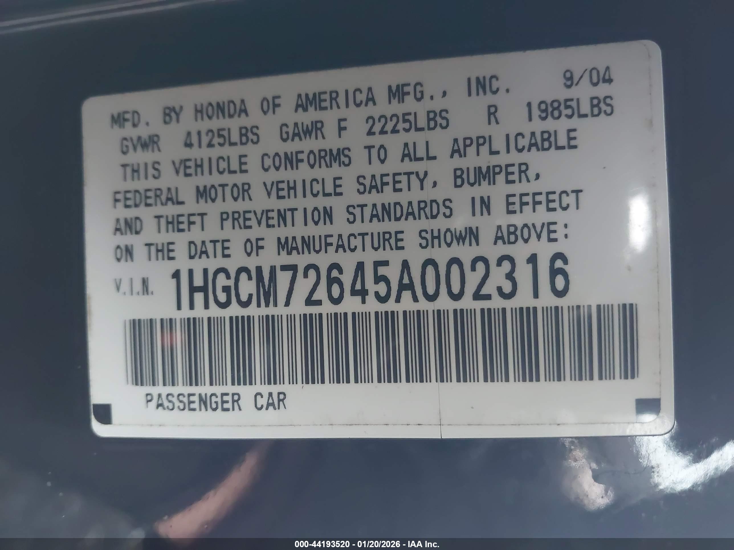 HONDA ACCORD image 9