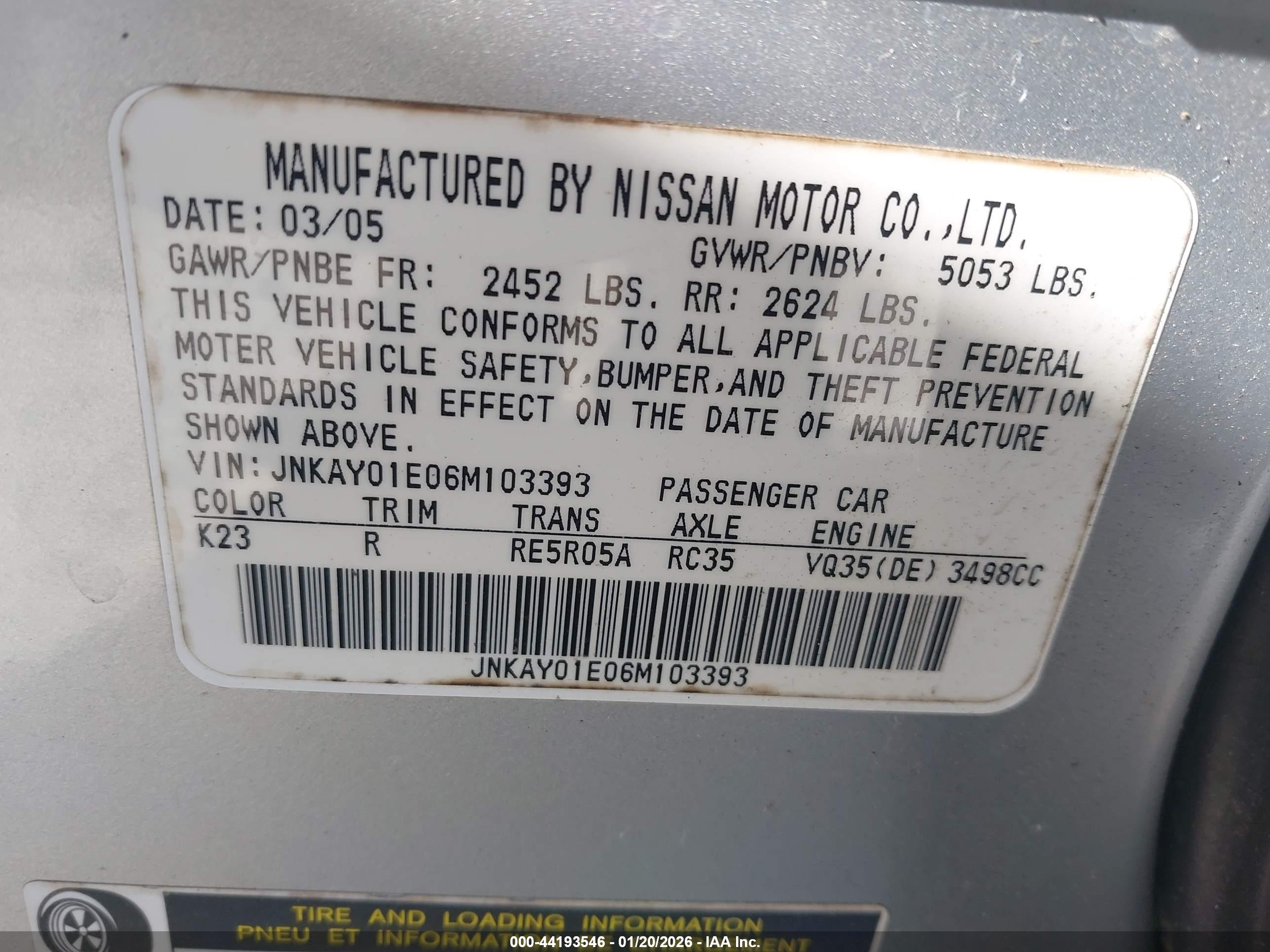 INFINITI M35 image 9