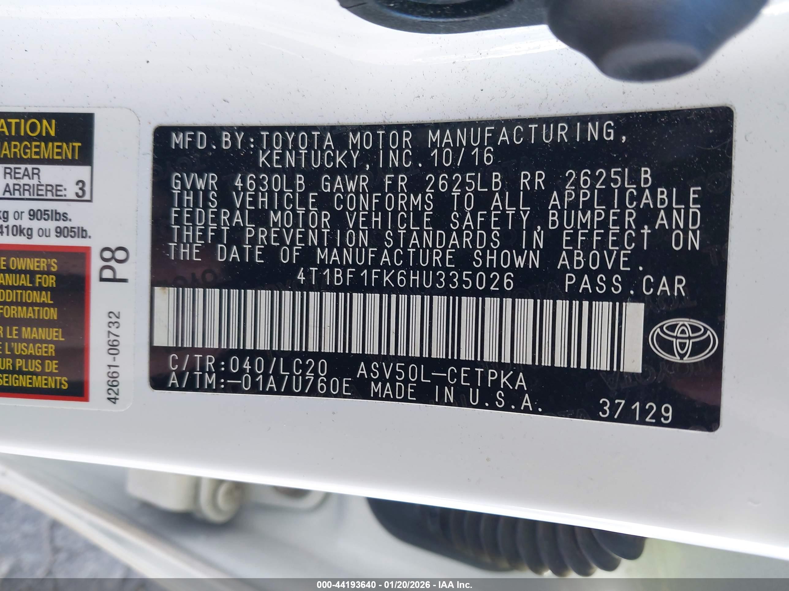 TOYOTA CAMRY image 9