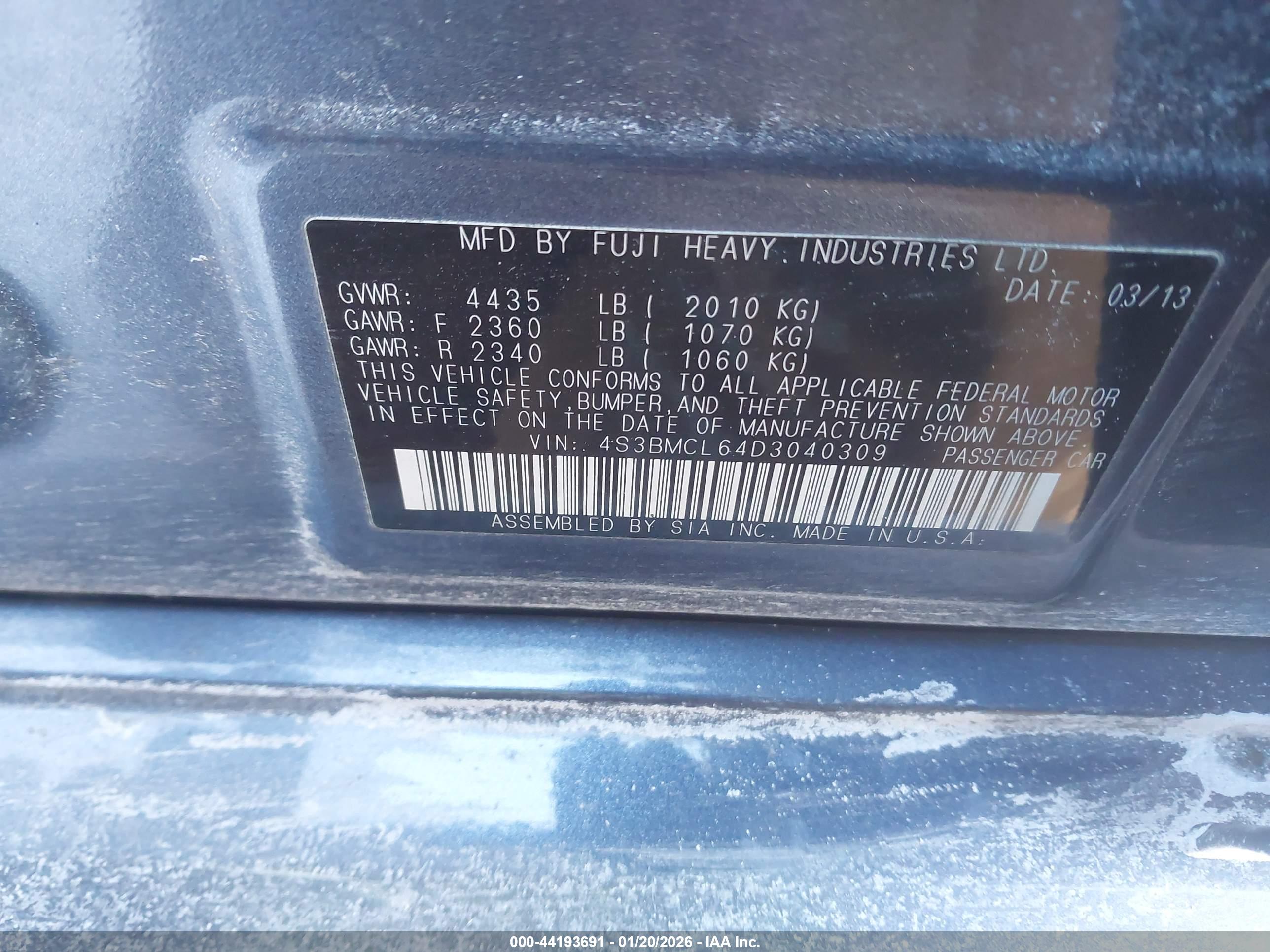 SUBARU LEGACY image 9