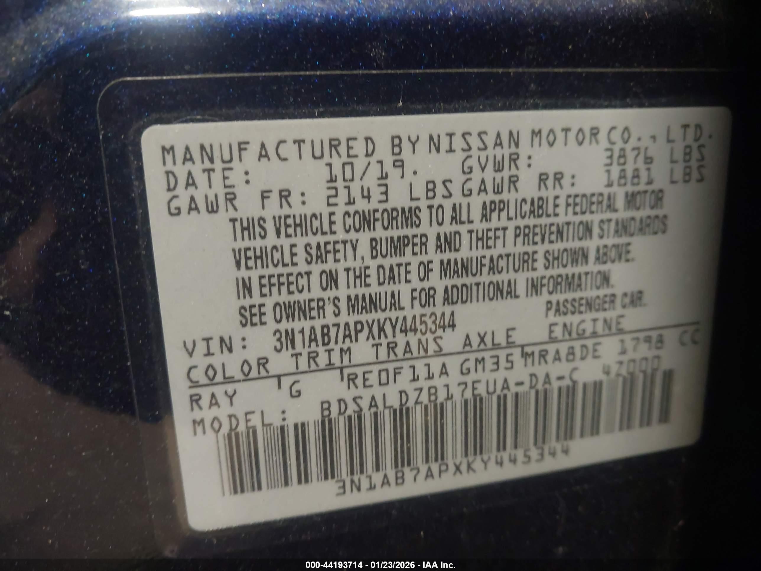 NISSAN SENTRA image 9