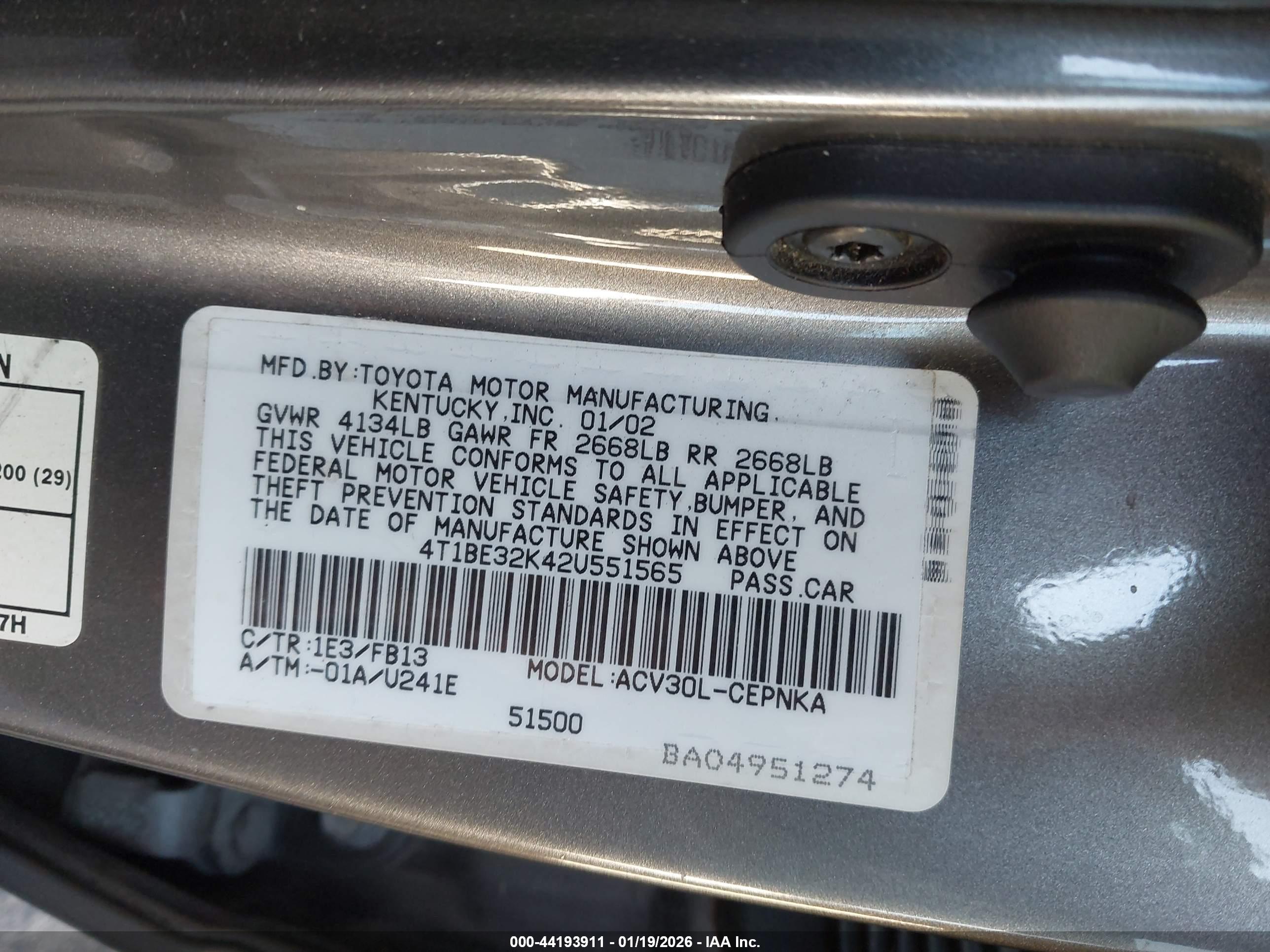 TOYOTA CAMRY image 9