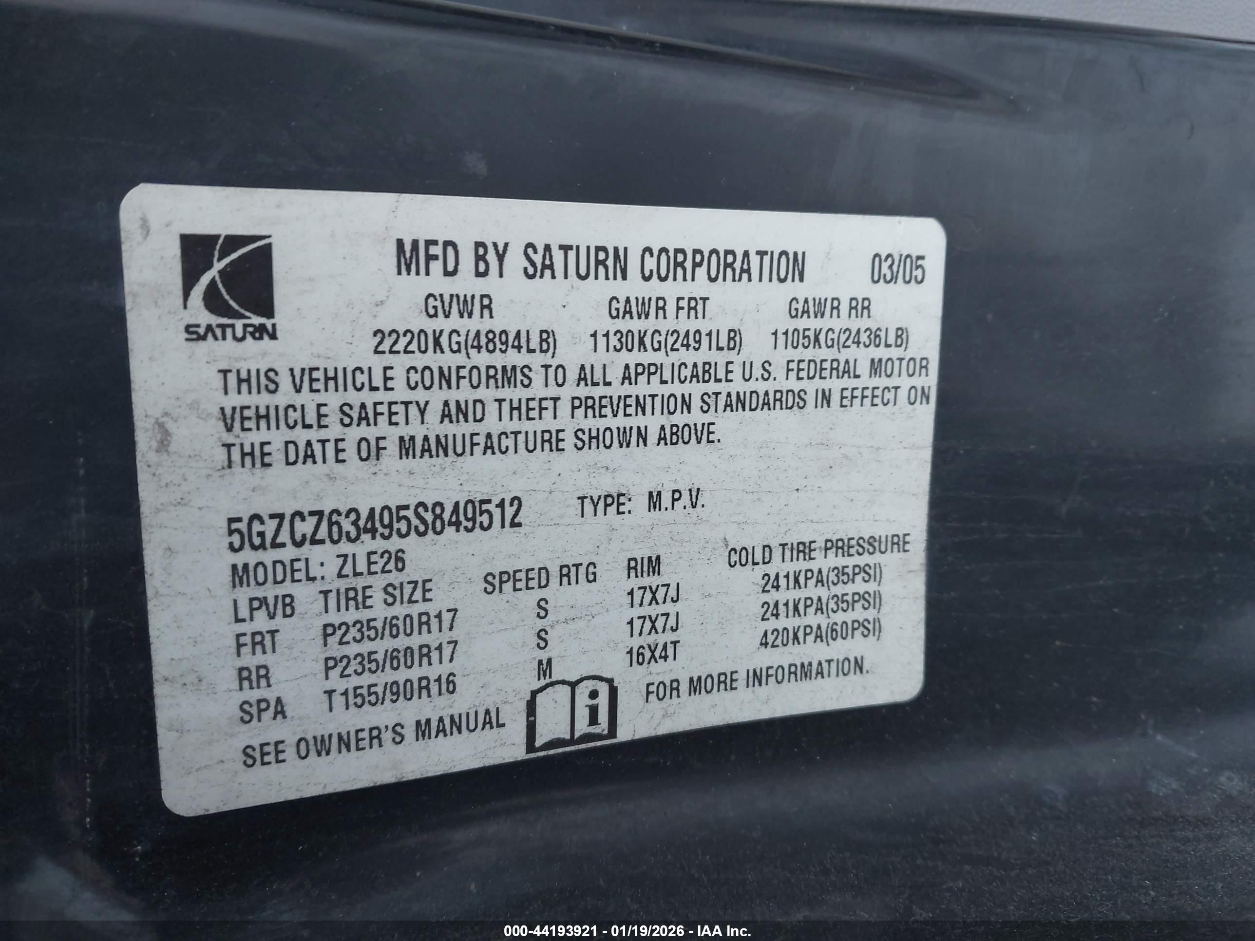 SATURN VUE image 9
