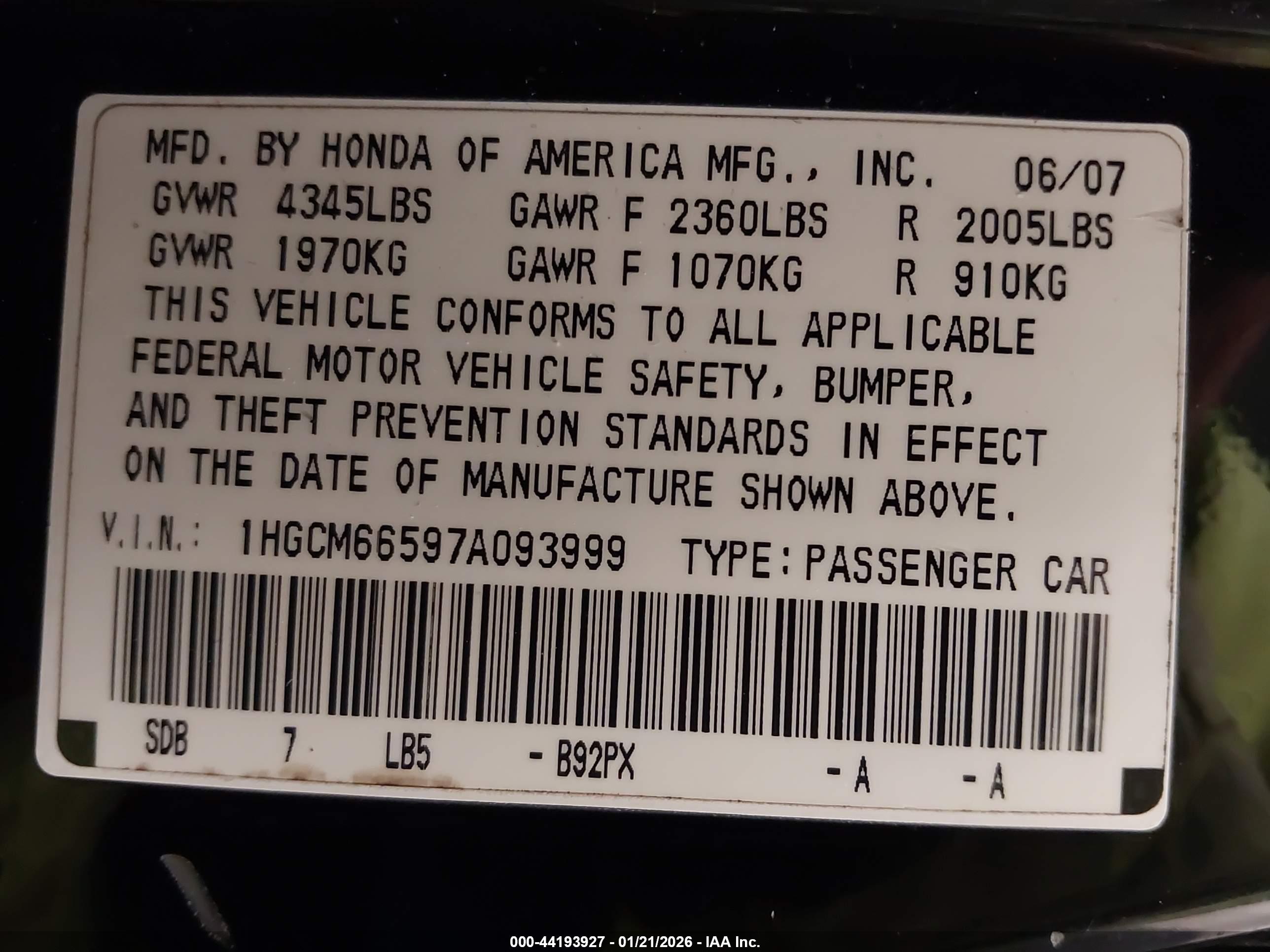 HONDA ACCORD image 9