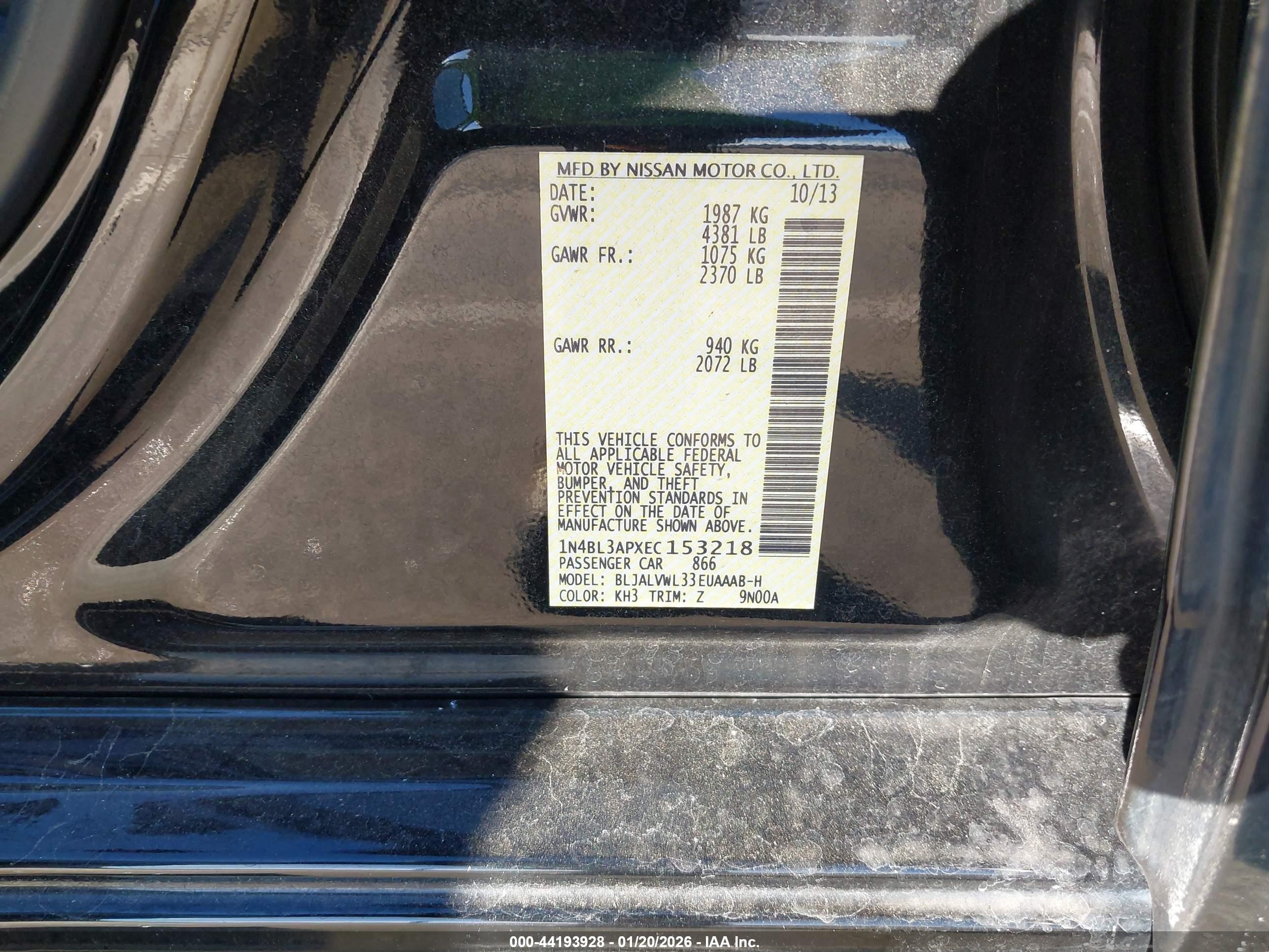 NISSAN ALTIMA image 9