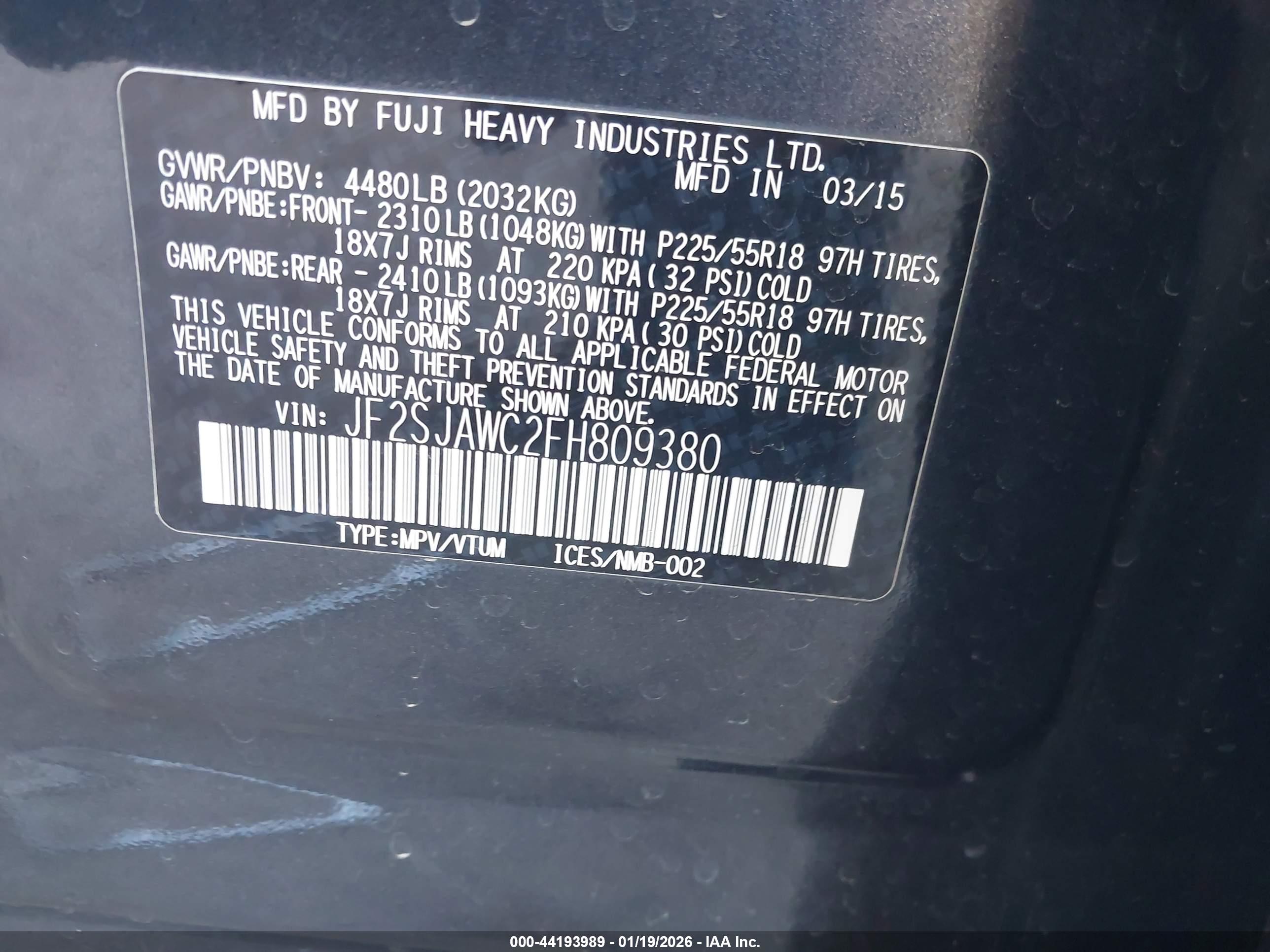 SUBARU FORESTER image 9