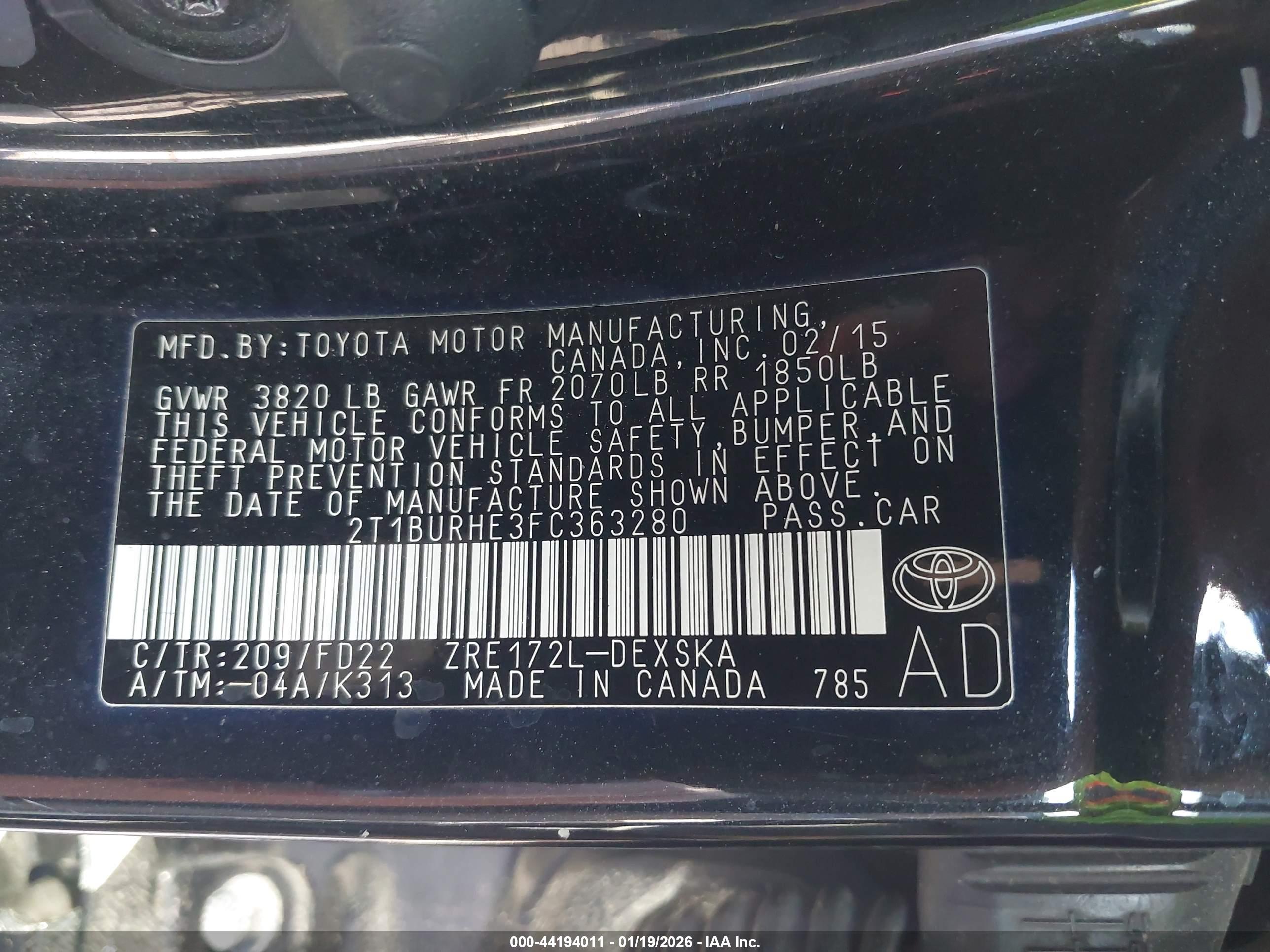 TOYOTA COROLLA image 9