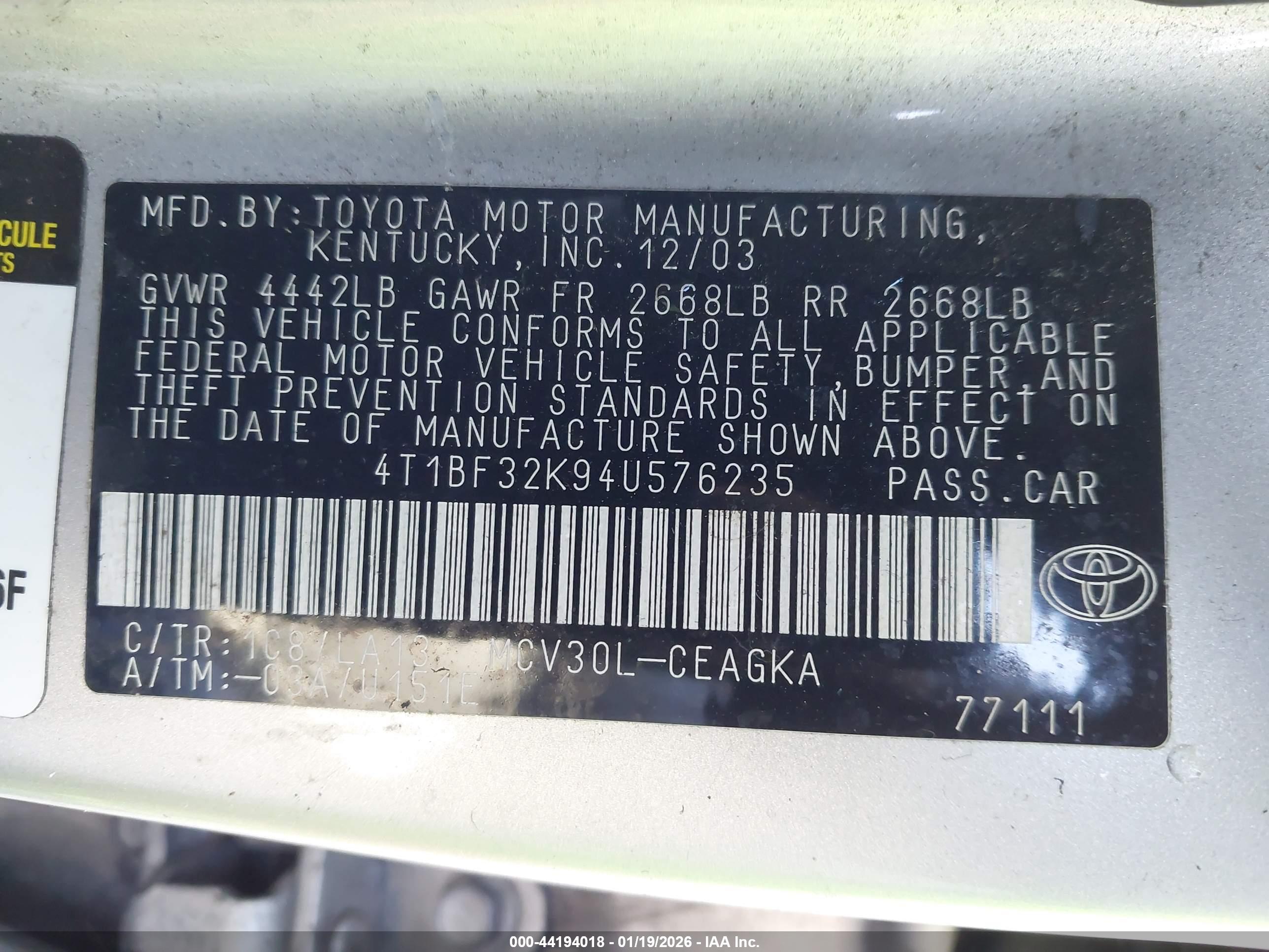 TOYOTA CAMRY image 9