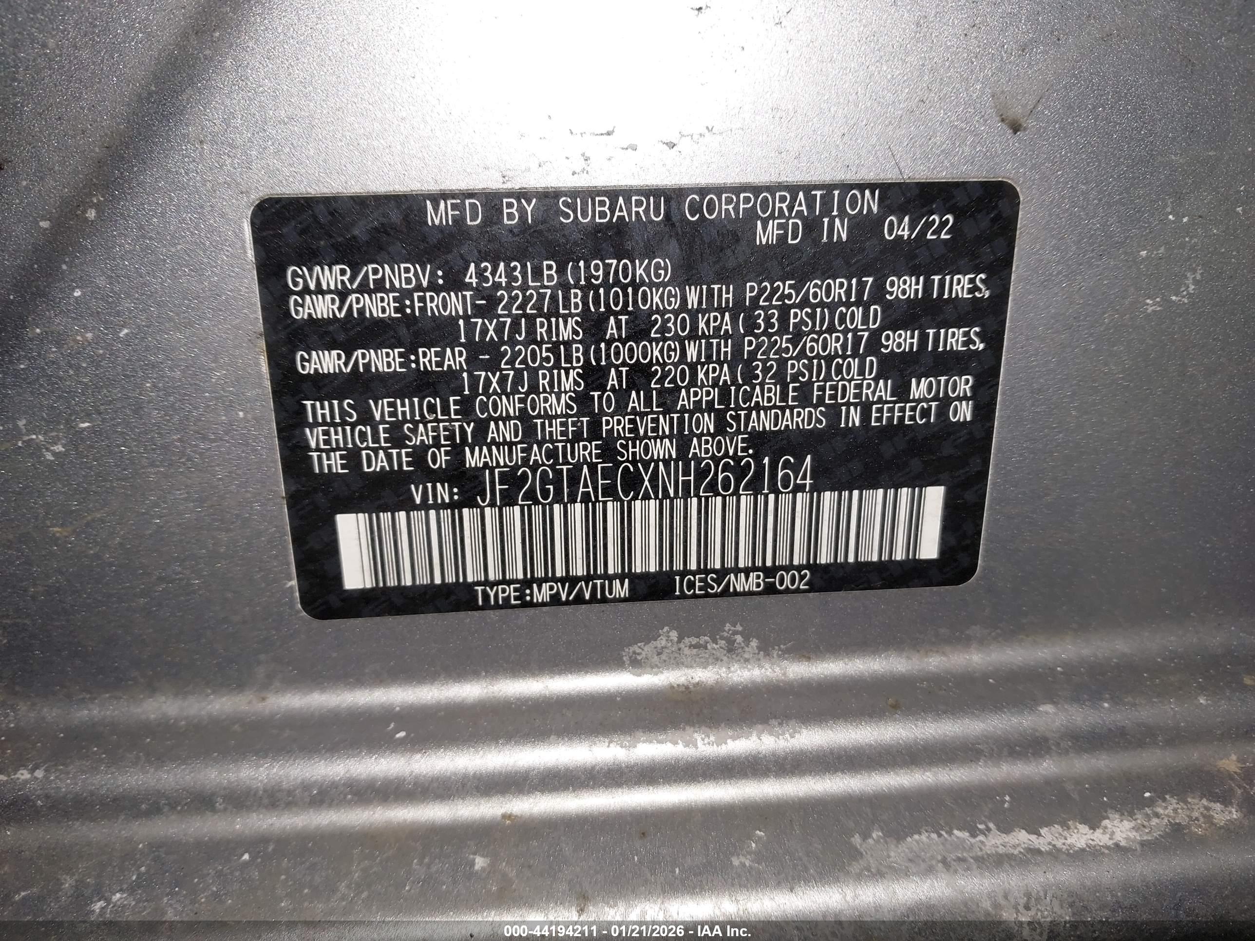 SUBARU CROSSTREK image 9