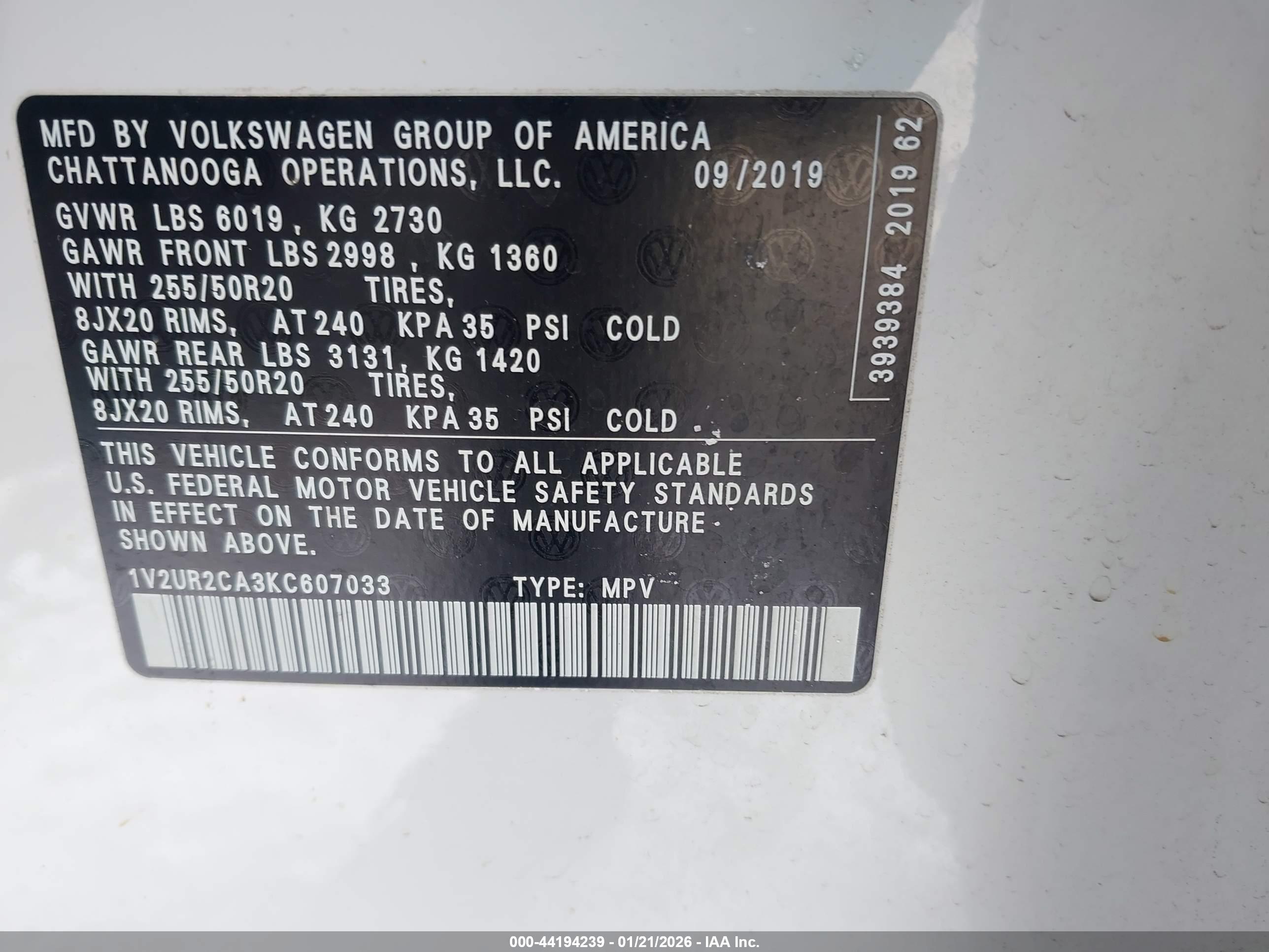 VOLKSWAGEN ATLAS image 9