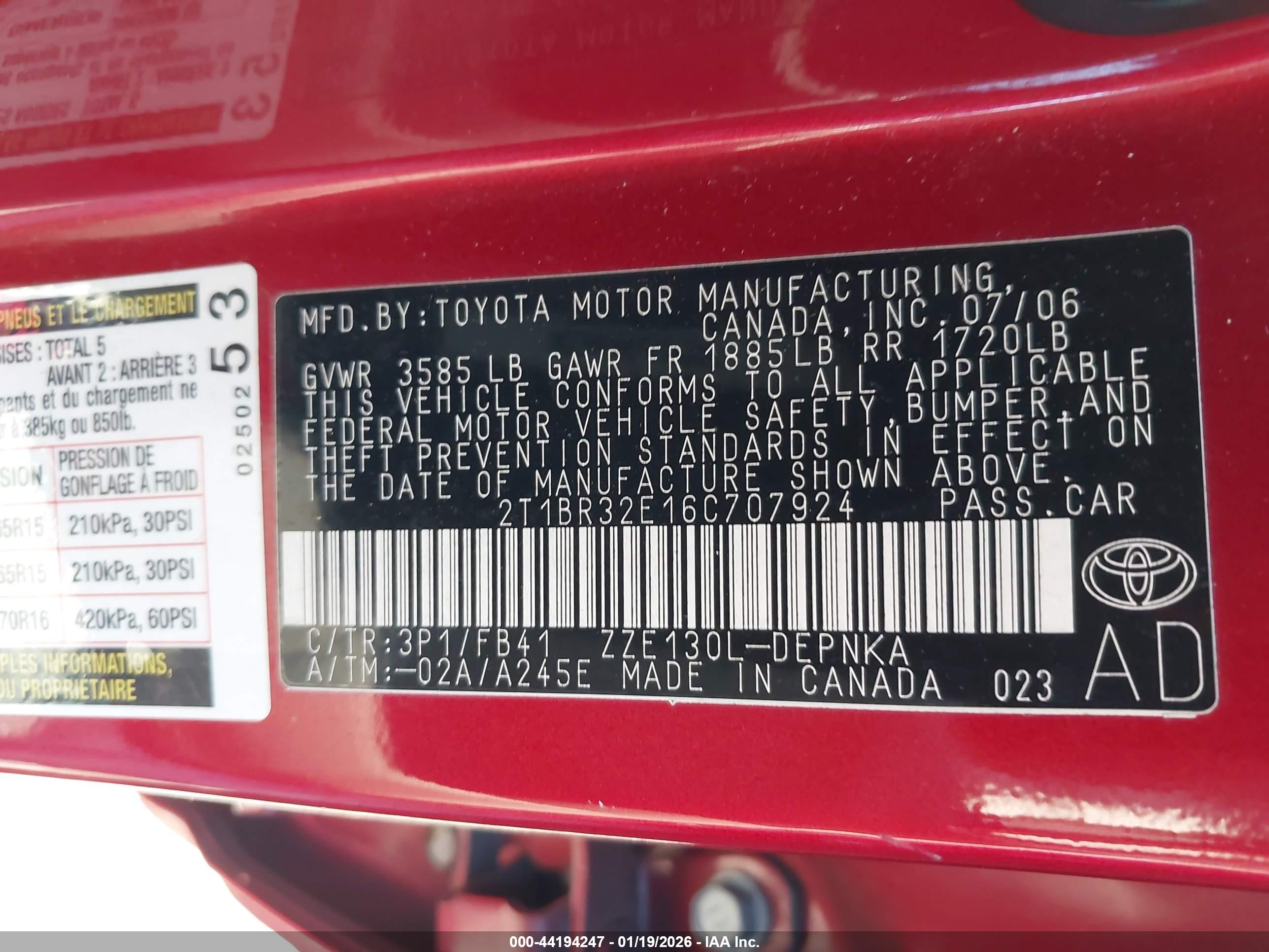 TOYOTA COROLLA image 9