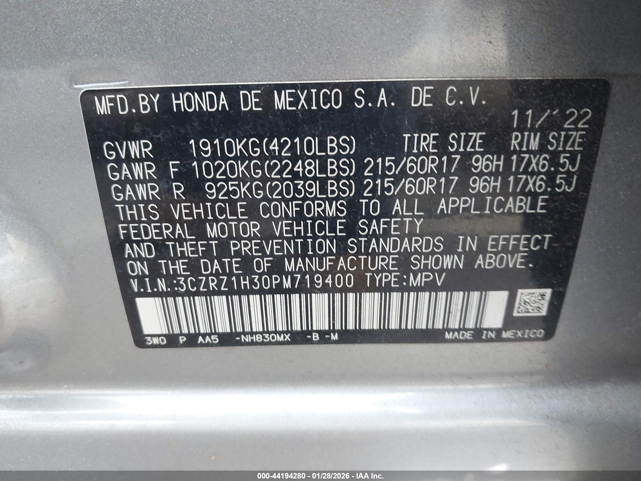 HONDA HR-V image 9