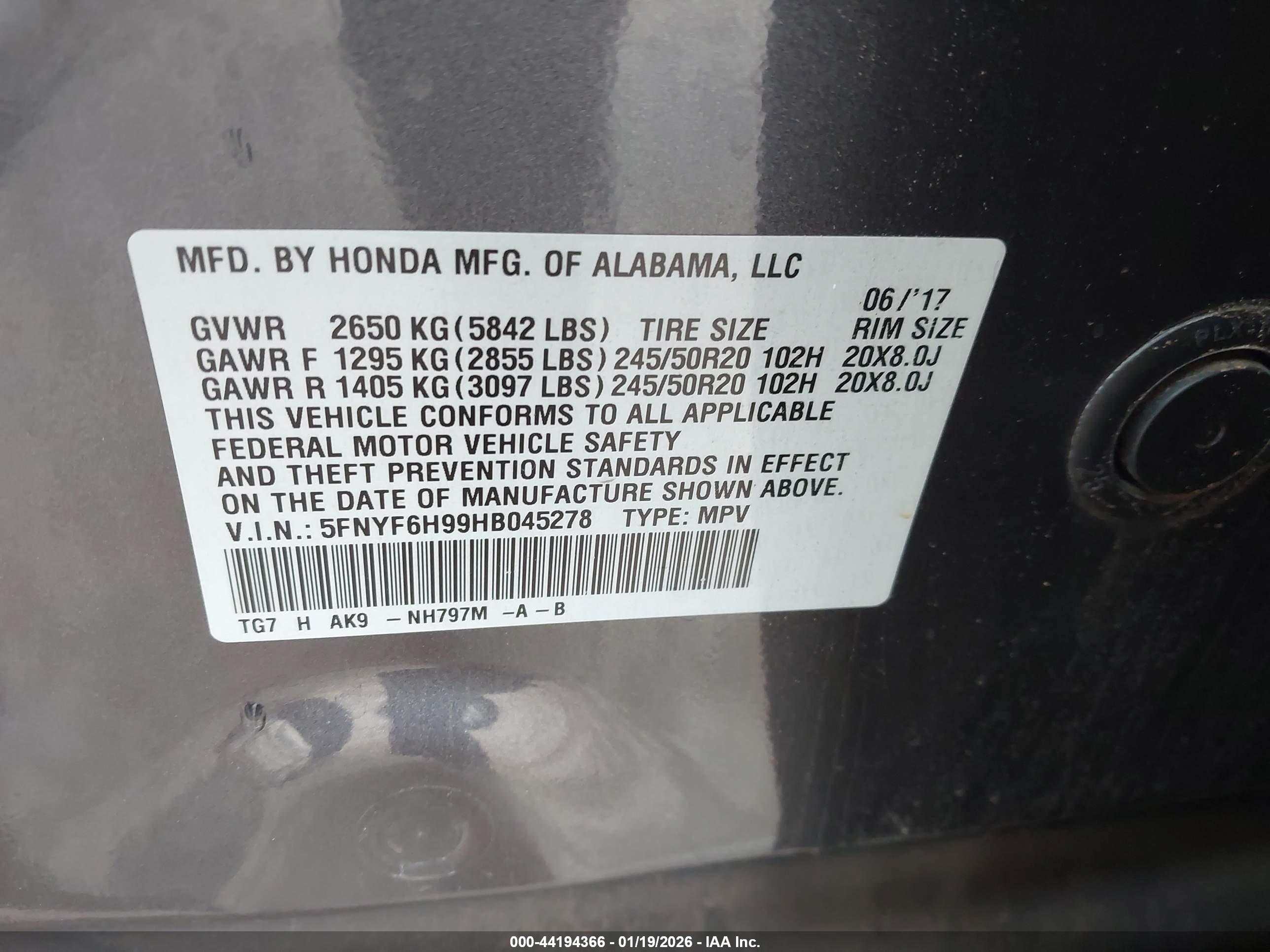 HONDA PILOT image 9