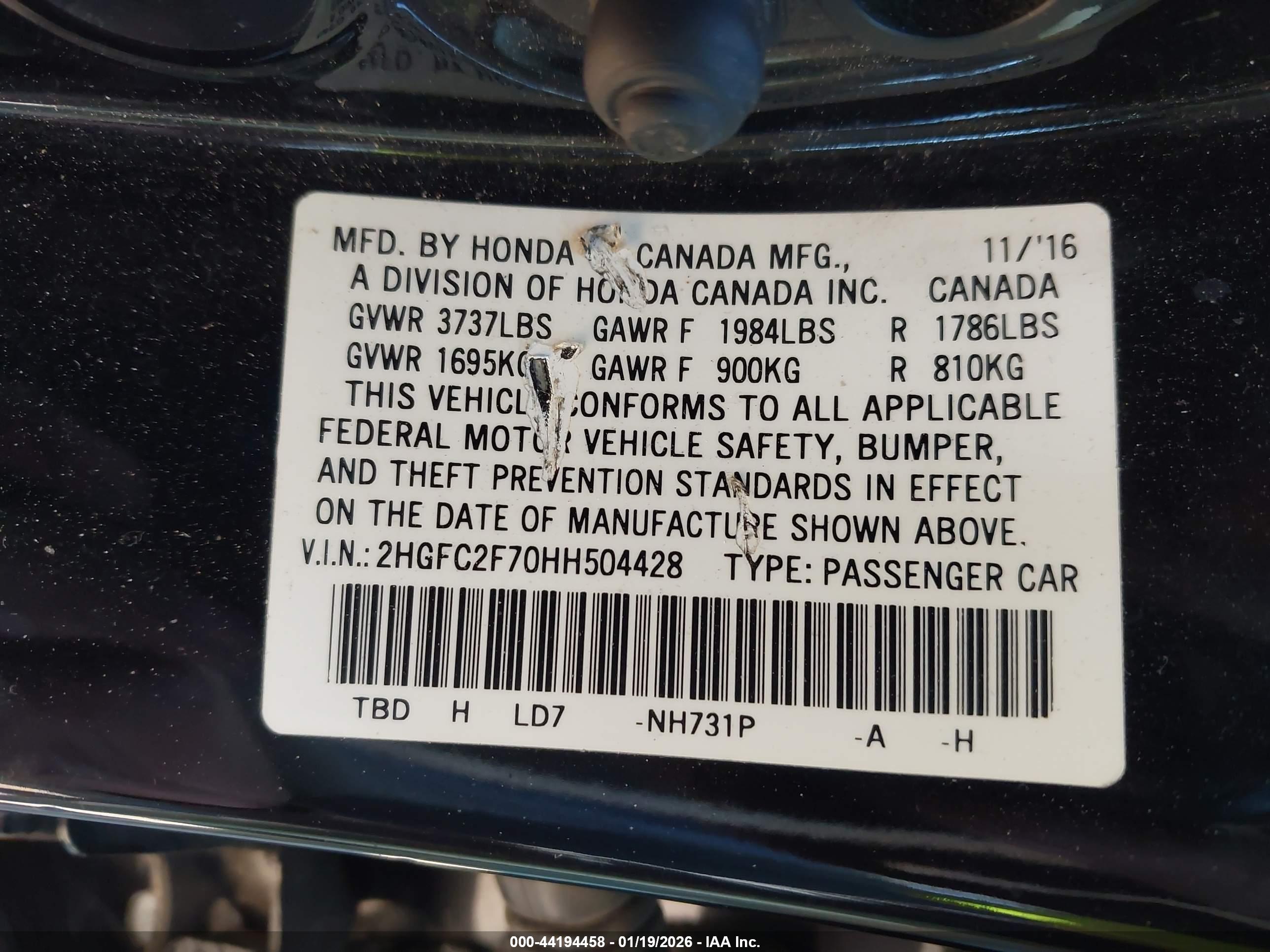 HONDA CIVIC image 9