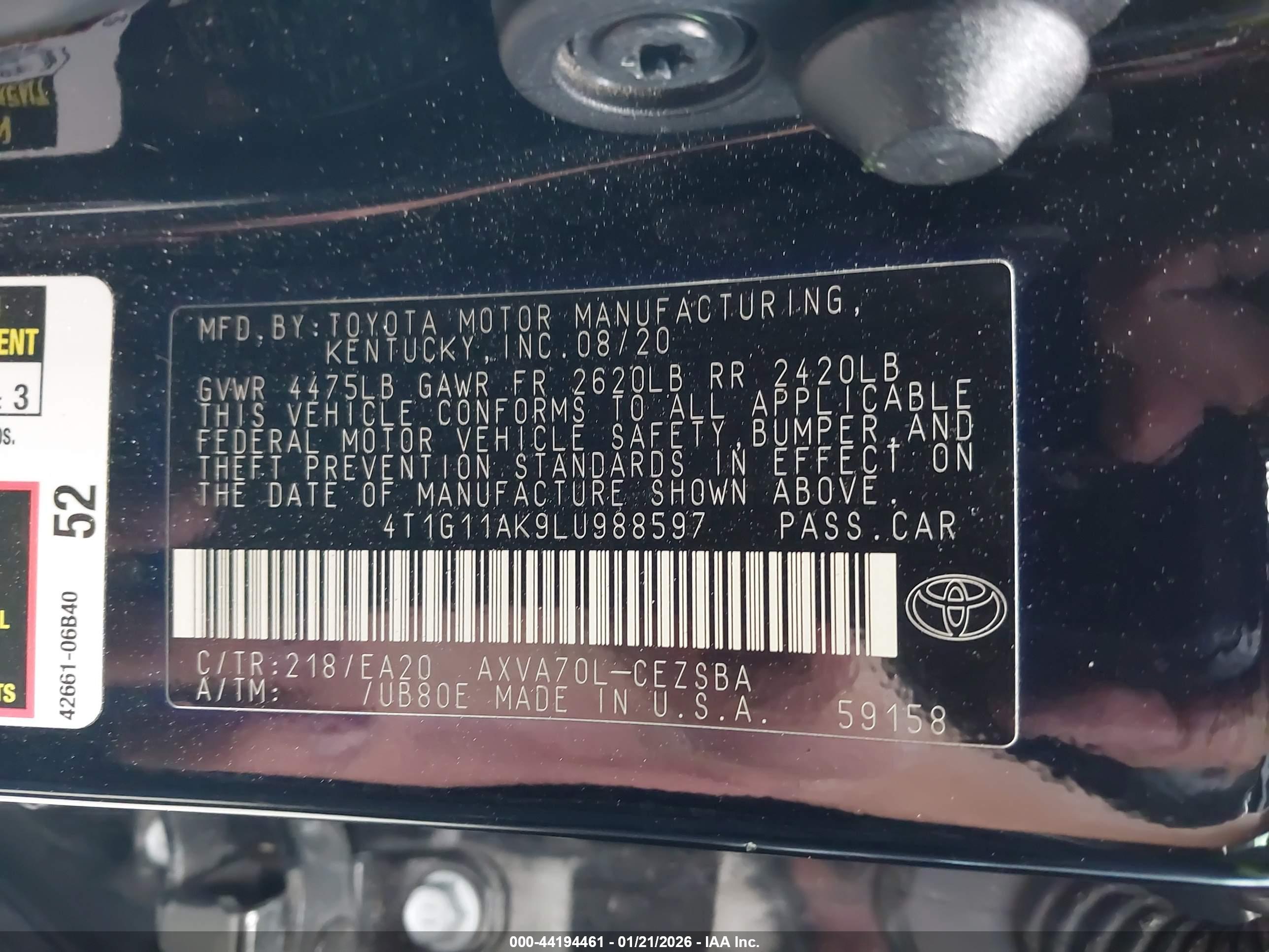 TOYOTA CAMRY image 9