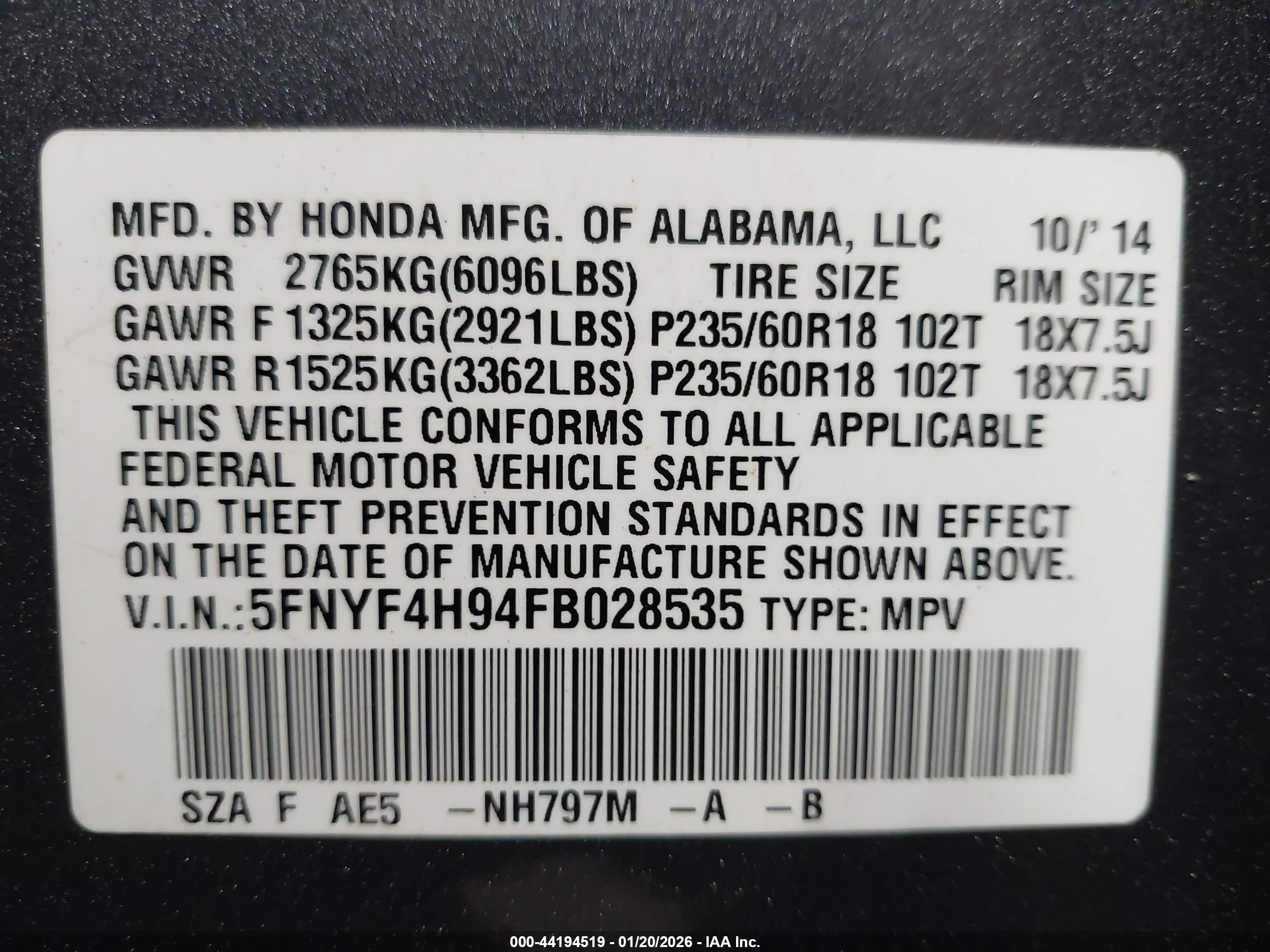 HONDA PILOT image 9