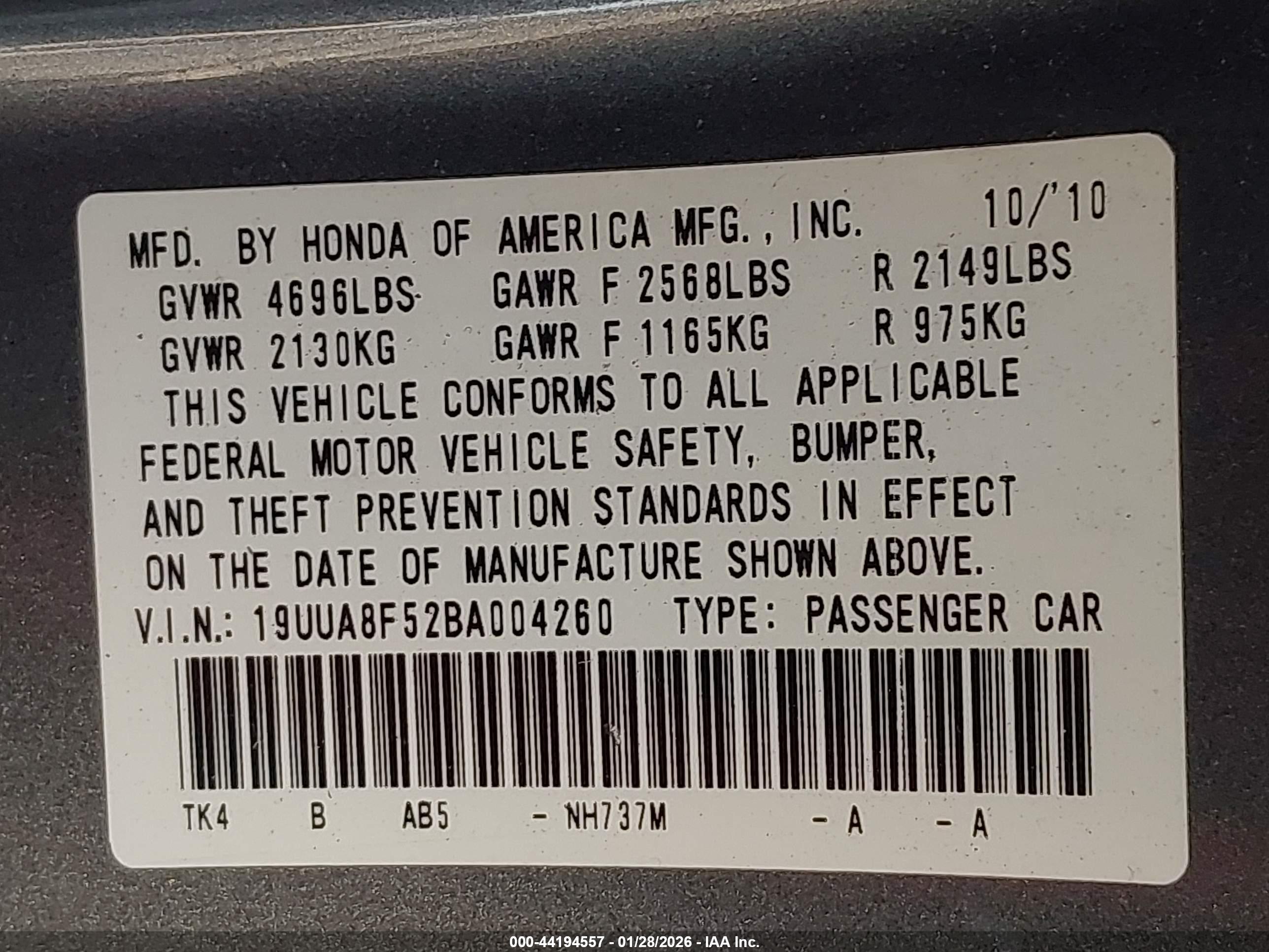 ACURA TL image 9