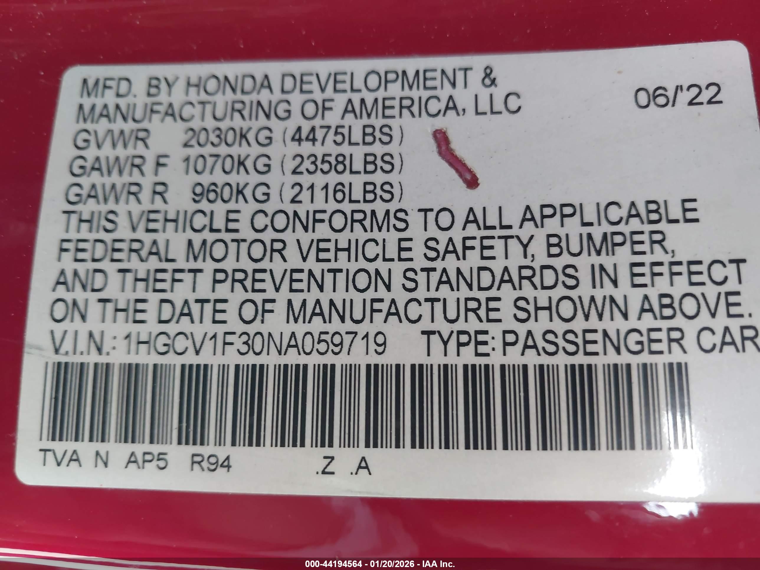 HONDA ACCORD image 9