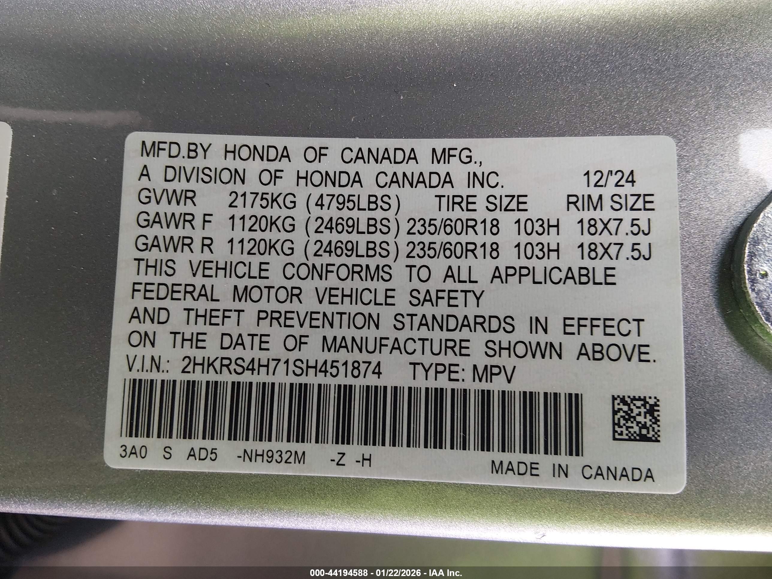 HONDA CR-V image 9