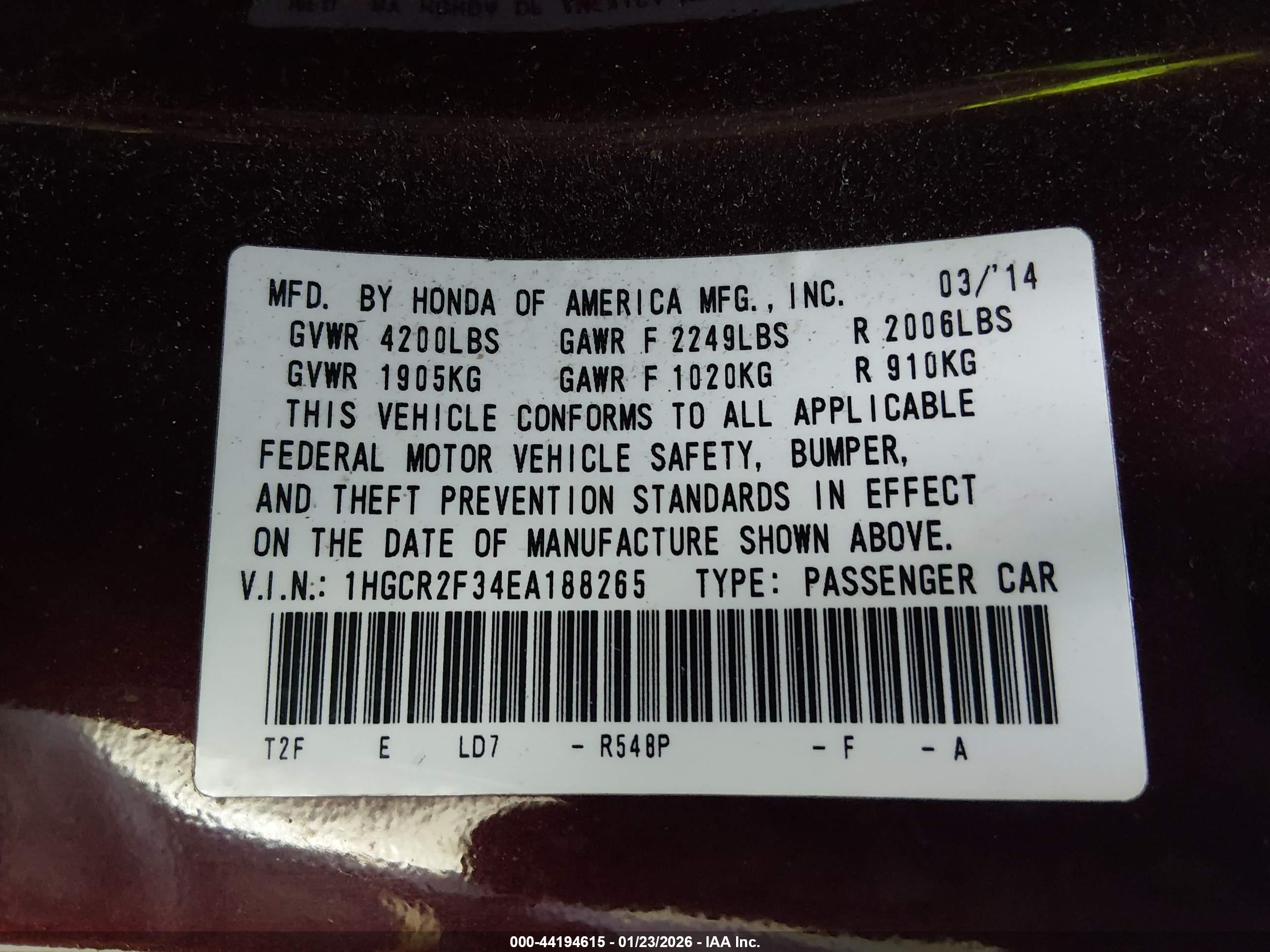 HONDA ACCORD image 9