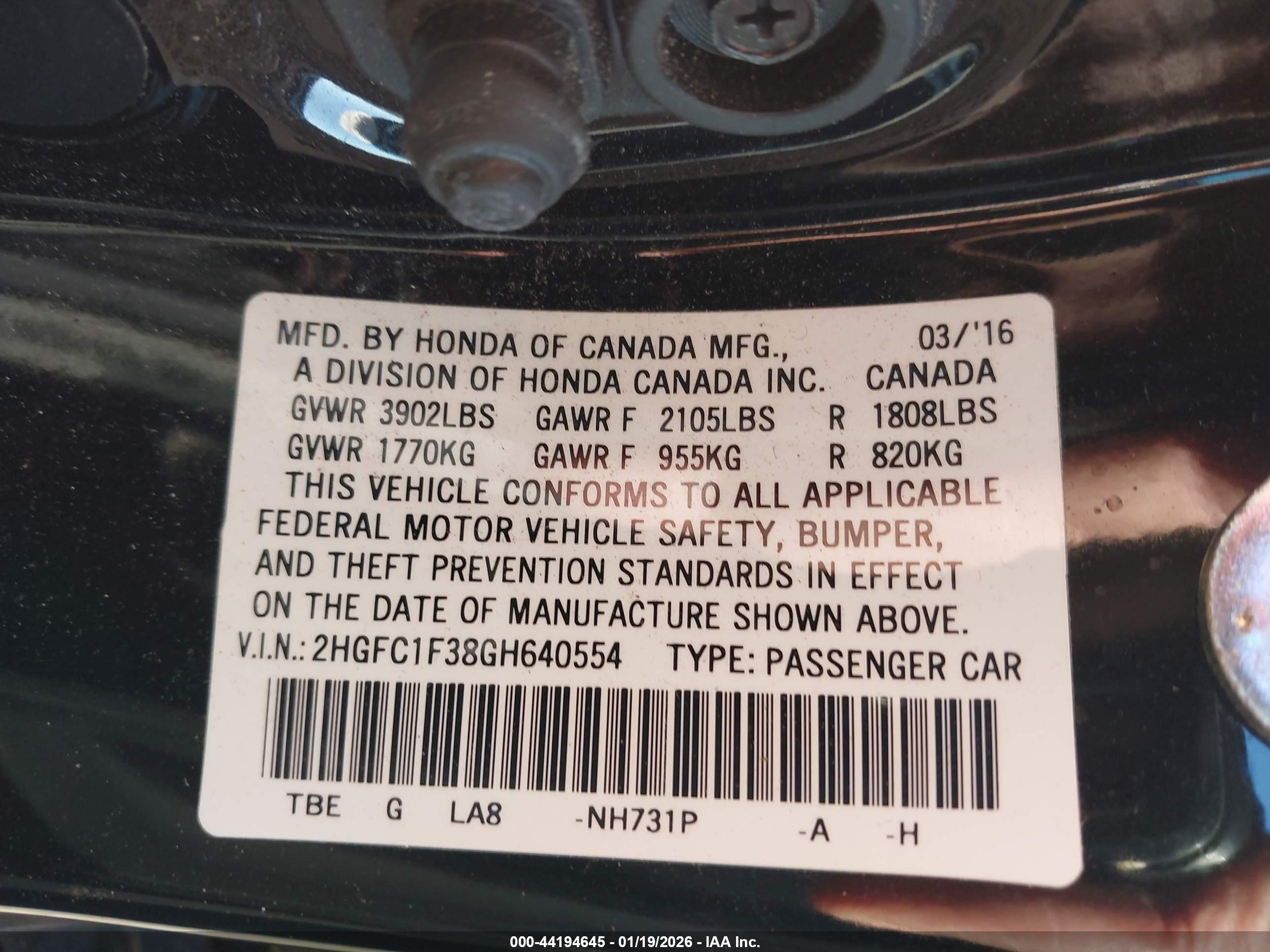 HONDA CIVIC image 9