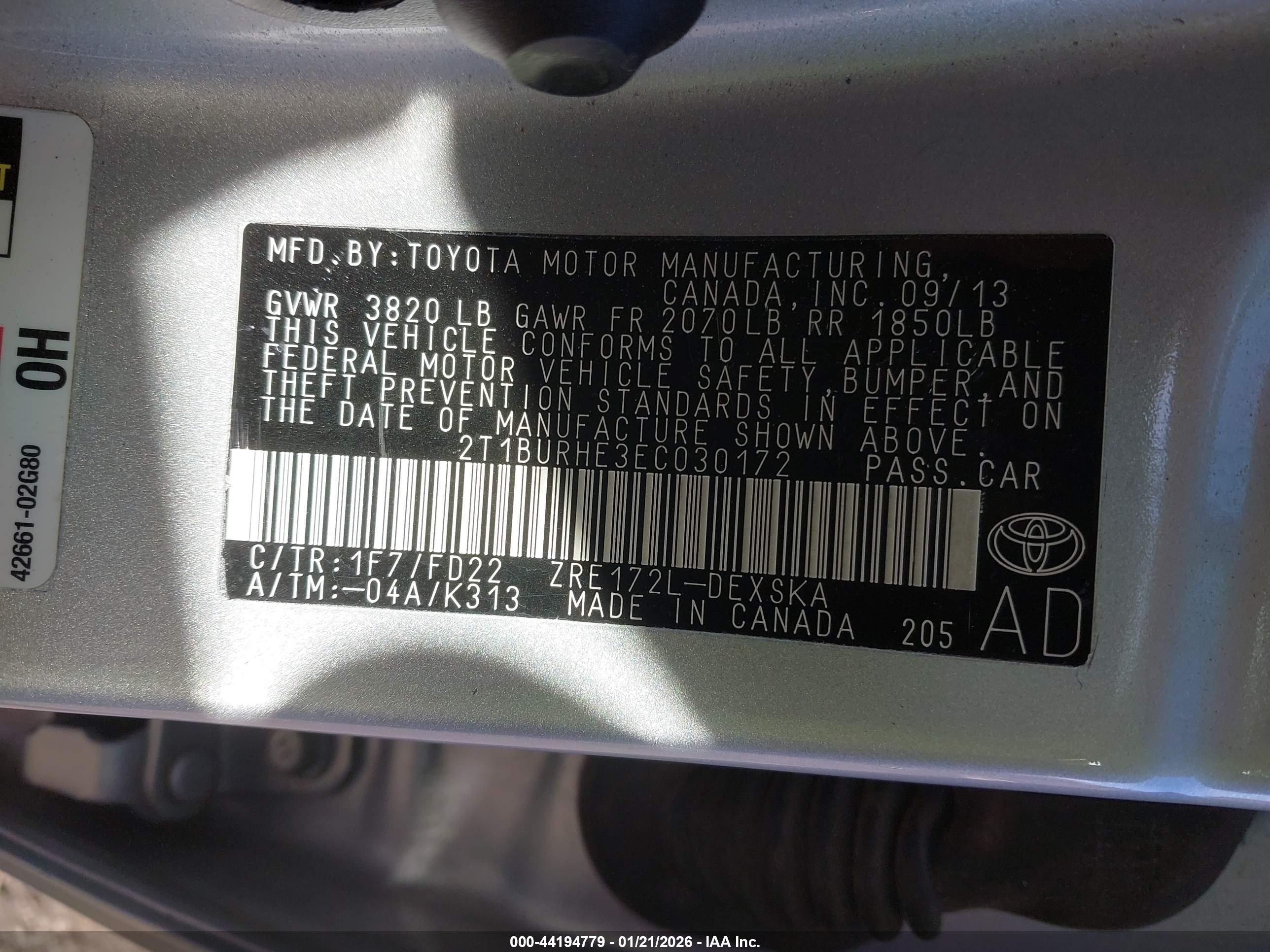 TOYOTA COROLLA image 9