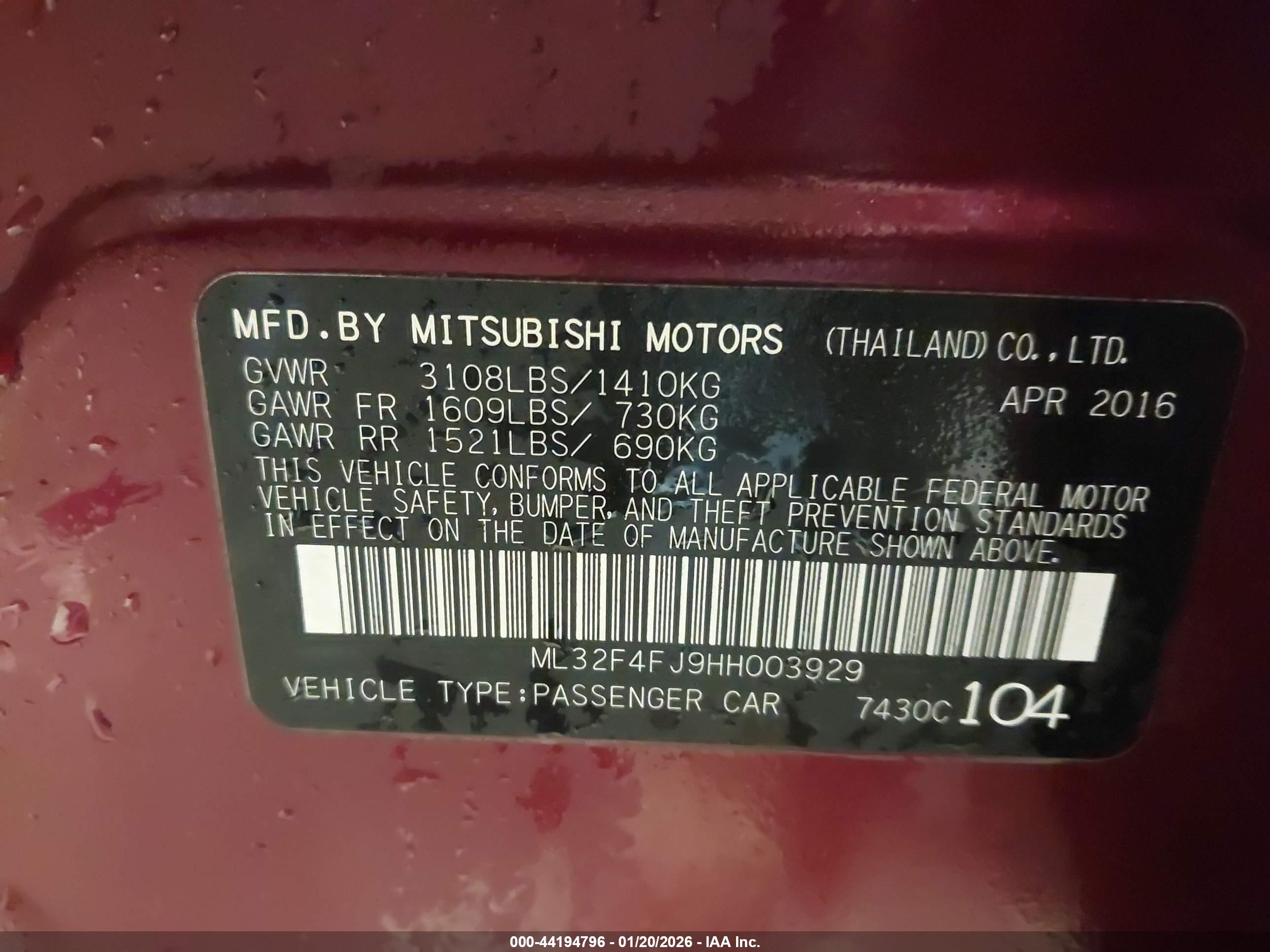 MITSUBISHI MIRAGE image 9