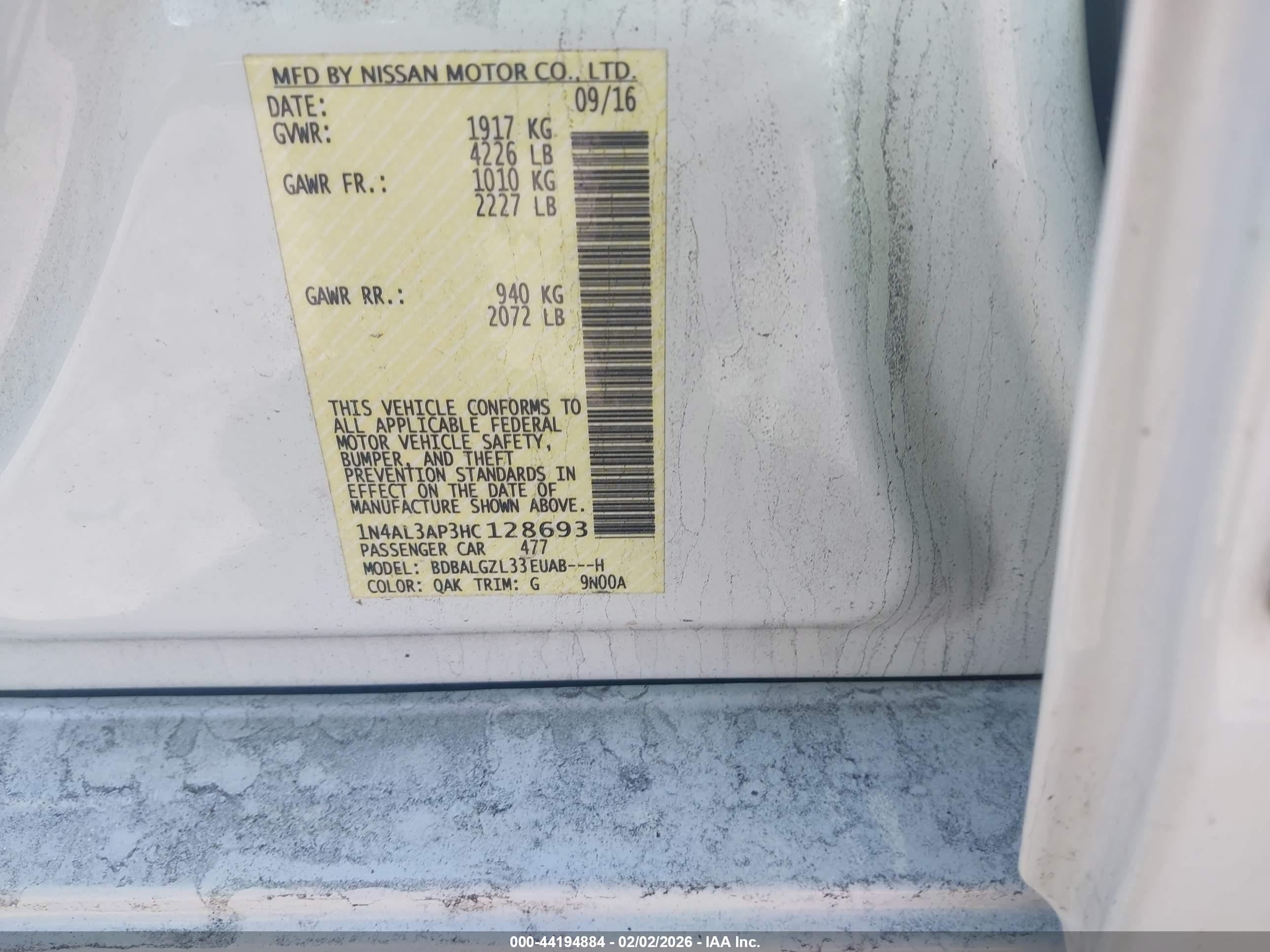 NISSAN ALTIMA image 9