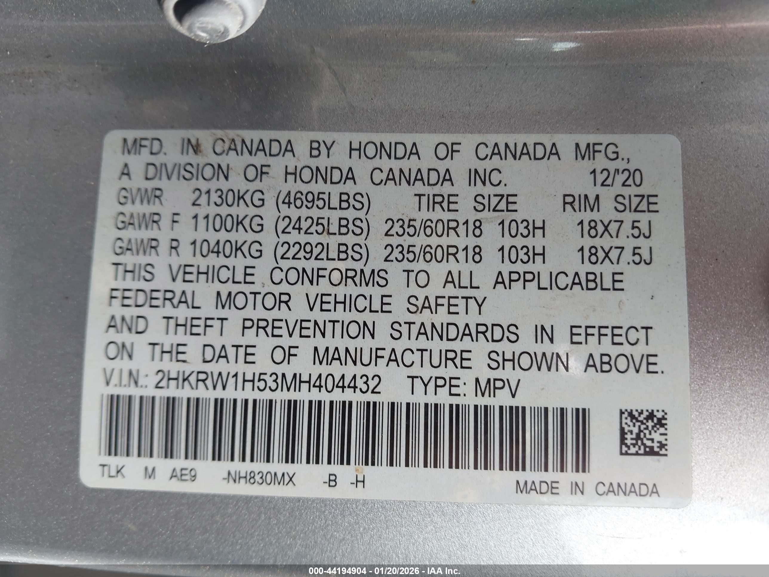 HONDA CR-V image 9