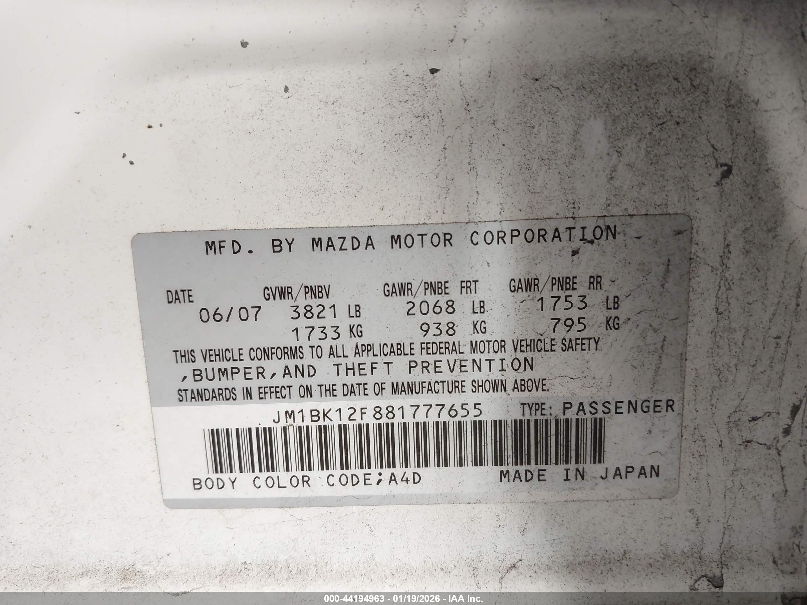 MAZDA MAZDA3 image 9
