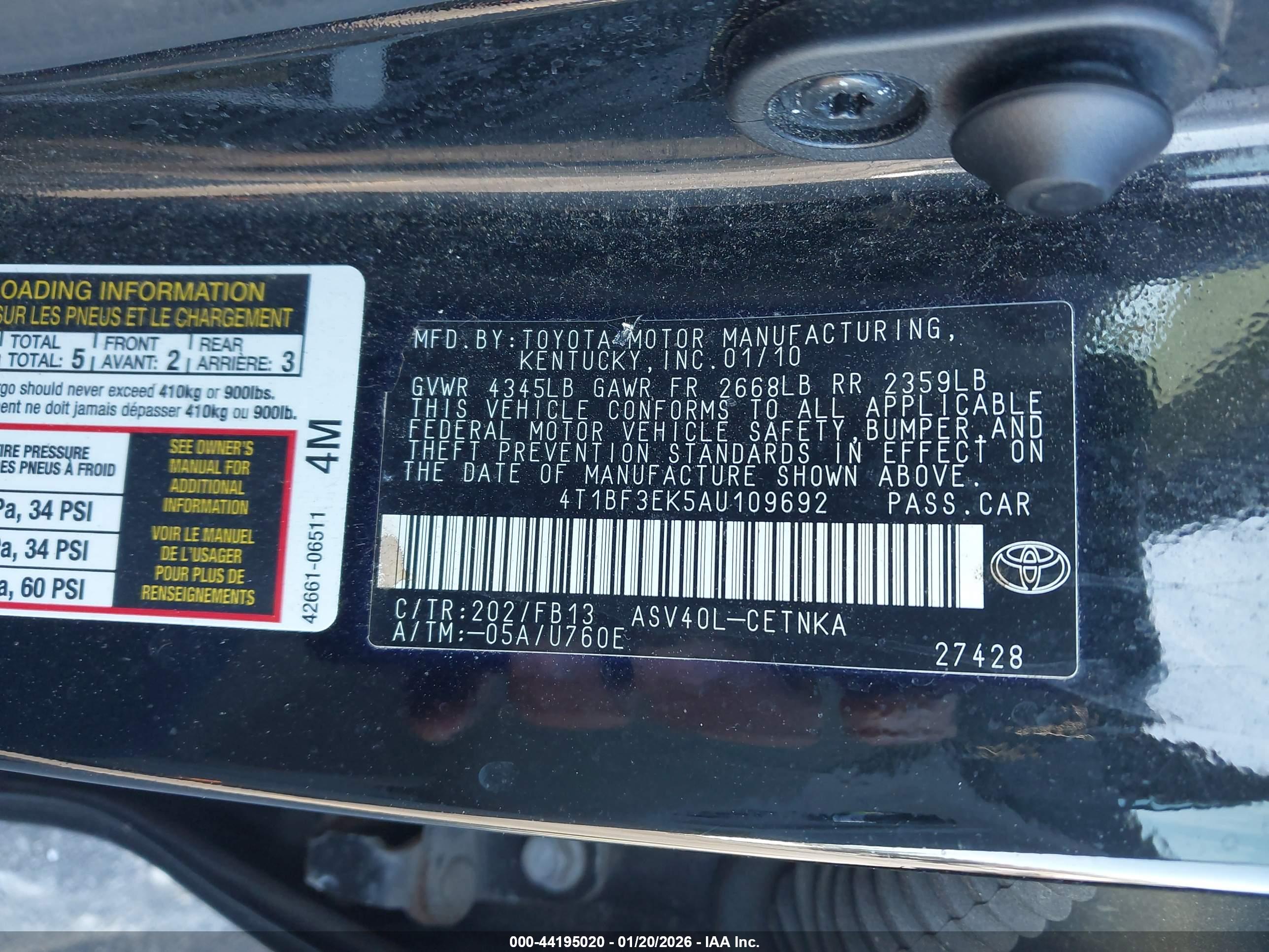 TOYOTA CAMRY image 9